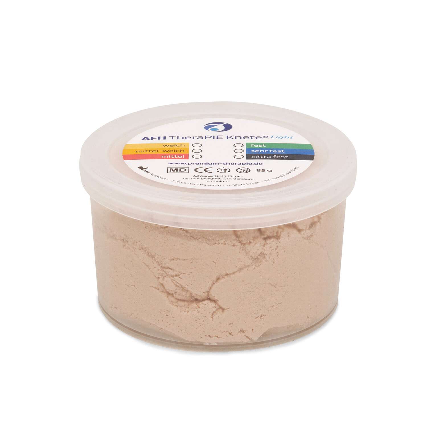 AFH Webshop Therapieknete "Light", Beige, weich, 8,5x8,5x4 cm, 85 g Unkategorisiert online kaufen