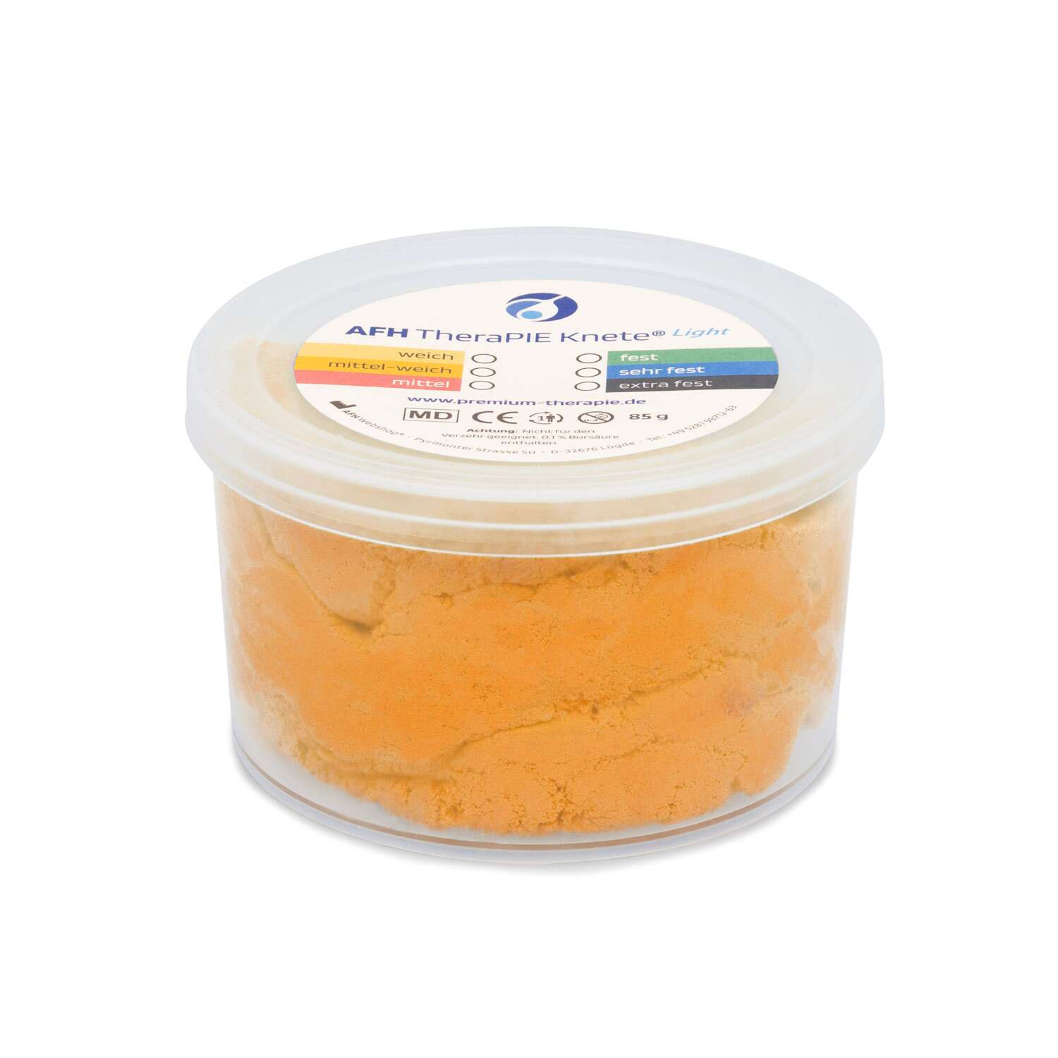 AFH Webshop Therapieknete "Light", Gelb, mittel-weich, 8,5x8,5x4 cm, 85 g Unkategorisiert online kaufen