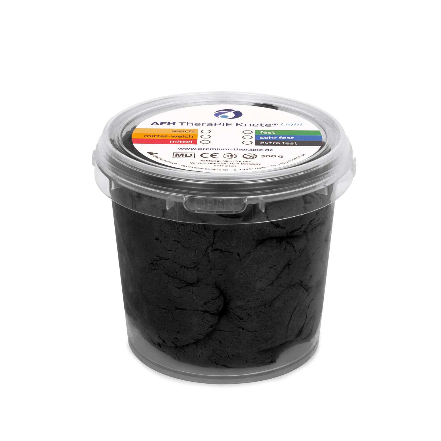 AFH Webshop Therapieknete "Light", Schwarz, extra fest, 12x12x11 cm, 300 g Unkategorisiert online kaufen