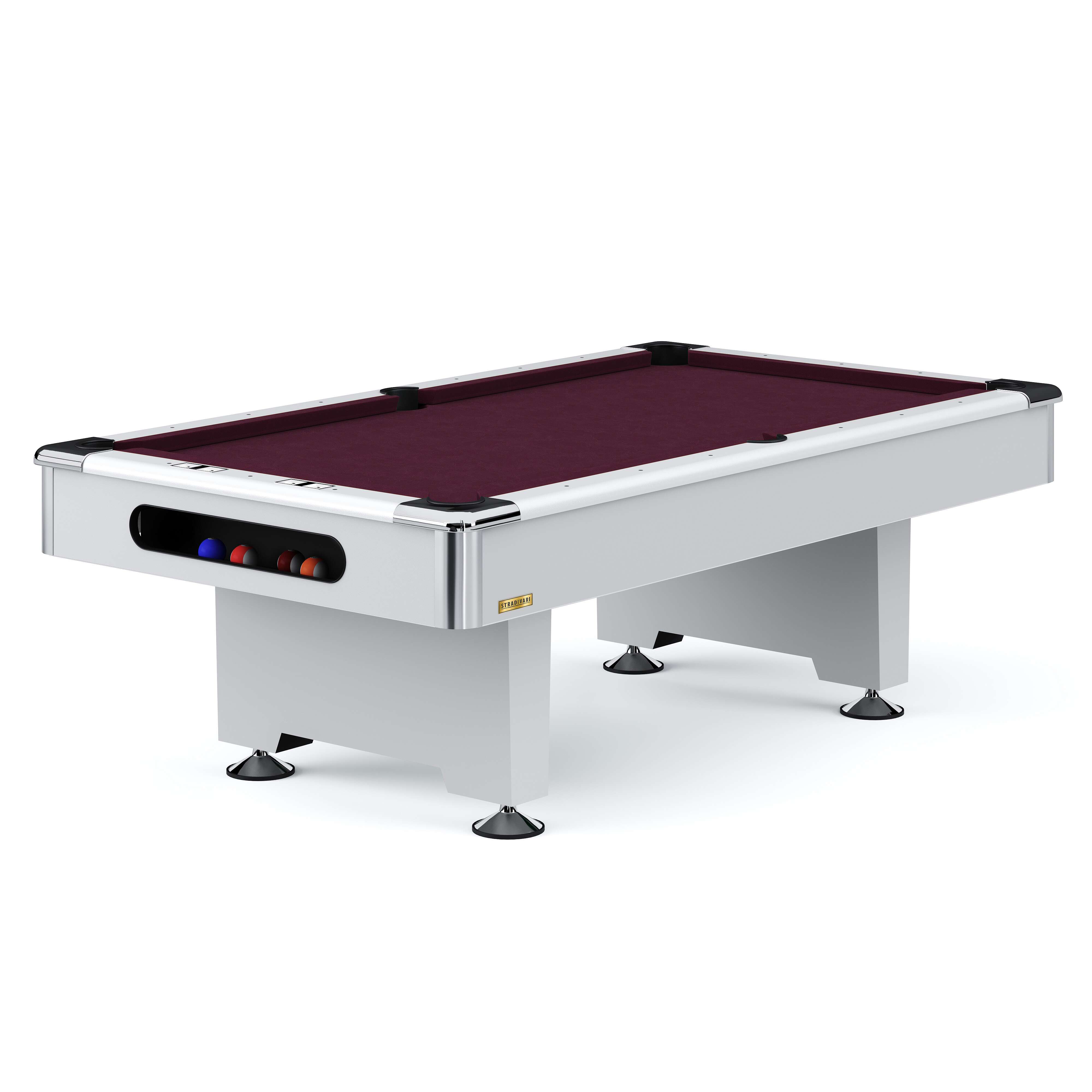 Automaten Hoffmann Billardtisch "Club Pro III" Dekor Weiß, Simonis 860, Wine, 8 ft (Spielfeld 224x112 cm) Unkategorisiert online kaufen