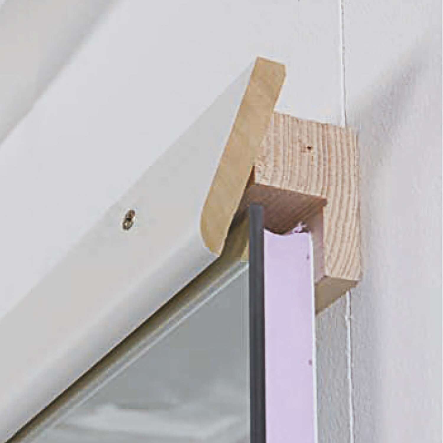 Befestigungs-Set für Sicherheitsspiegel "Kristall", Spiegelleiste Weiß, 220x5x1,2 cm Unkategorisiert online kaufen
