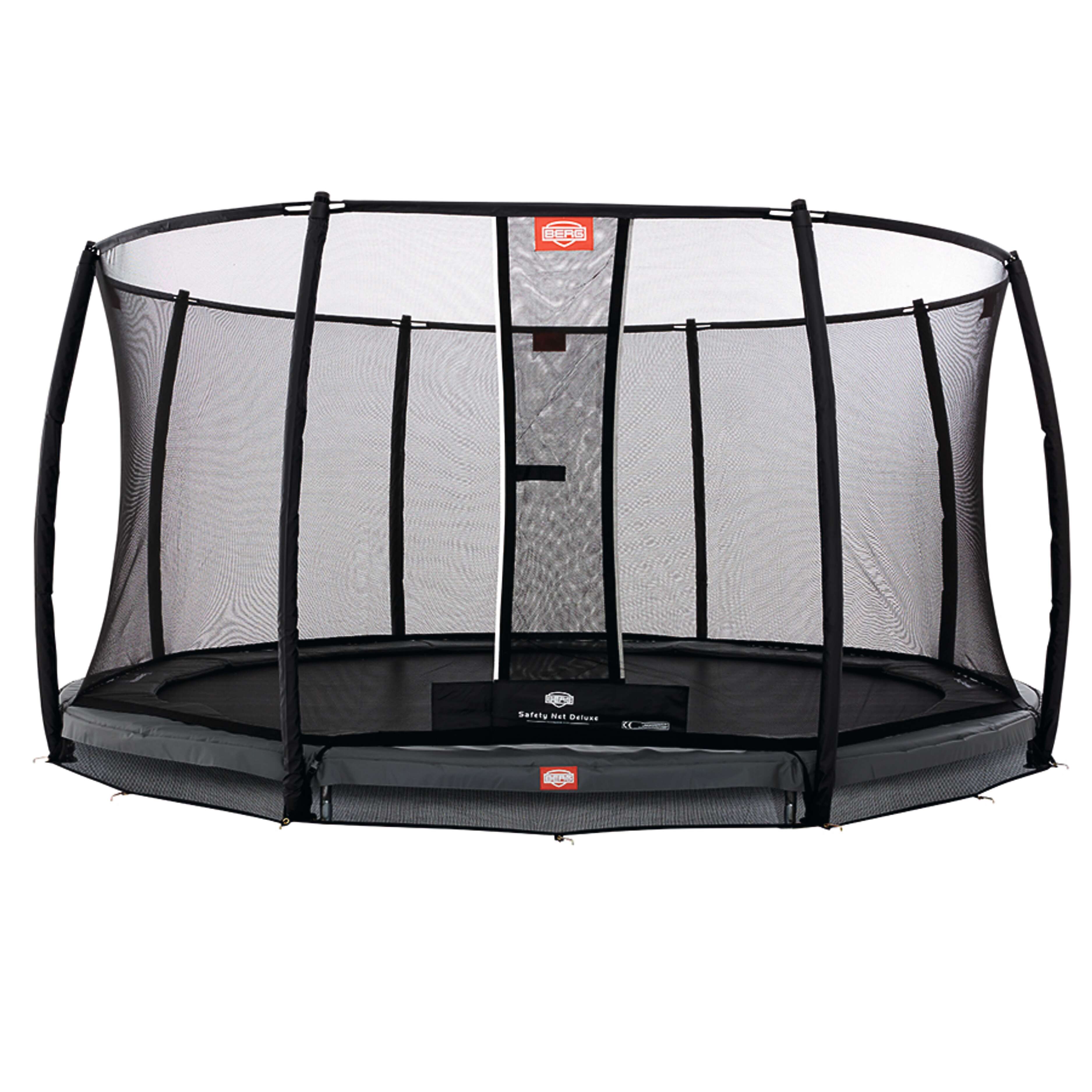 Berg Trampolin InGround "Champion" mit Sicherheitsnetz Deluxe, 380 cm, Randbezug Grau Unkategorisiert online kaufen