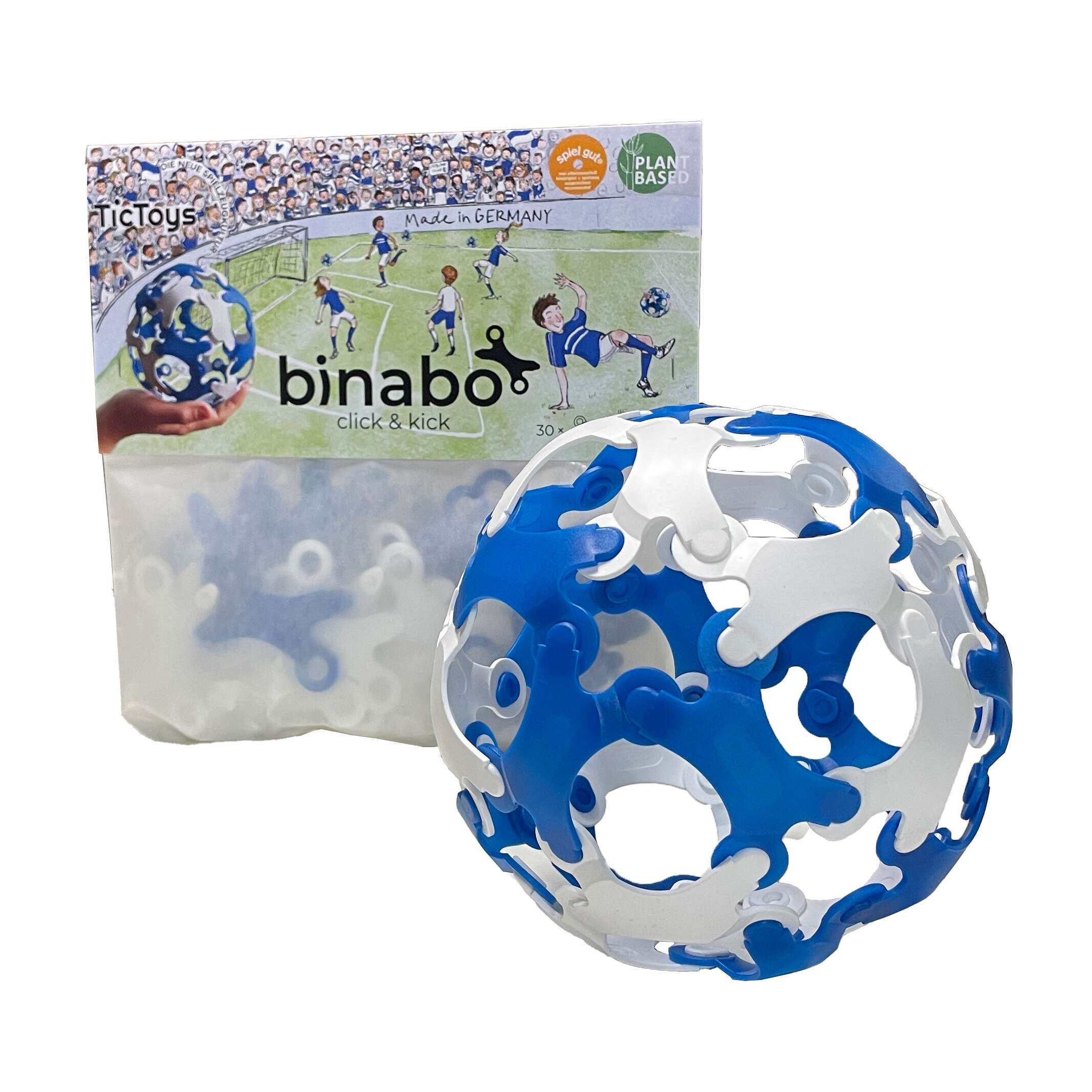"Binabo Konstruktionsspiel ""Click and kick"", Blau-Weiß" Unkategorisiert online kaufen