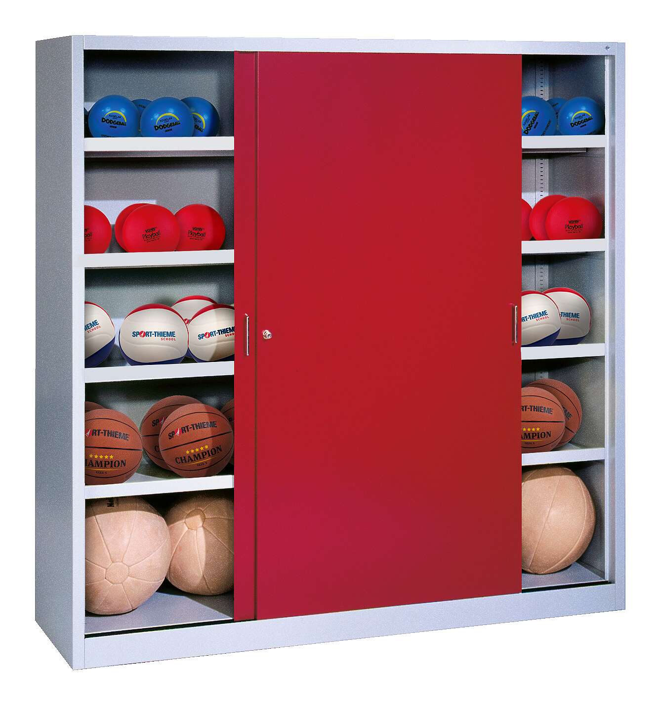 C+P Ballschrank (HxBxT: 195x120x40 cm, mit Vollblech-Schiebetüren, Typ 4), Rubinrot (RAL 3003), Einzelschließung Unkategorisiert online kaufen C+P Ballschrank (HxBxT: 195x120x40 cm, mit Vollblech-Schiebetüren, Typ 4), Rubinrot (RAL 3003), Einzelschließung Unkategorisiert online kaufen