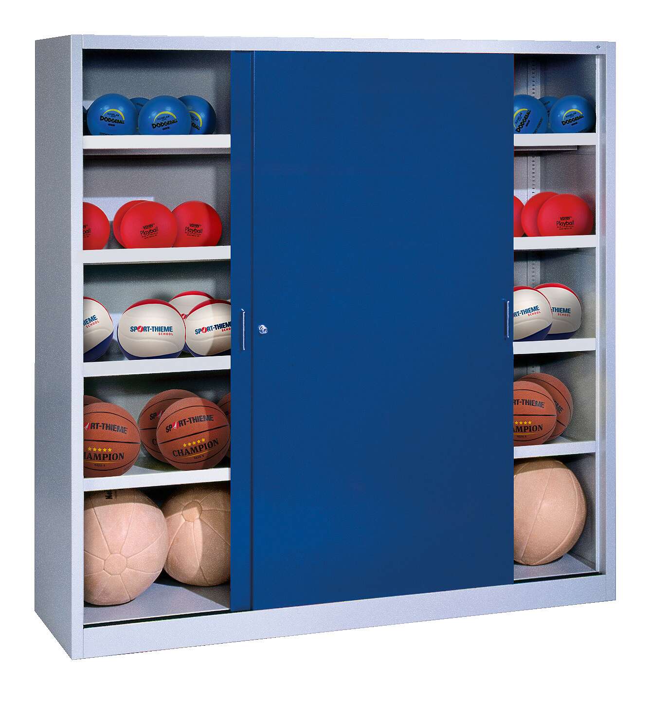 C+P Ballschrank (HxBxT: 195x120x60 cm, mit Vollblech-Schiebetüren, Typ 4), Enzianblau (RAL 5010), Einzelschließung Unkategorisiert online kaufen C+P Ballschrank (HxBxT: 195x120x60 cm, mit Vollblech-Schiebetüren, Typ 4), Enzianblau (RAL 5010), Einzelschließung Unkategorisiert online kaufen