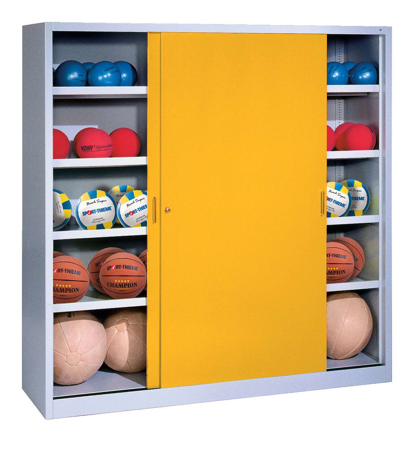 C+P Ballschrank (HxBxT: 195x160x40 cm, mit Vollblech-Schiebetüren, Typ 4), Verkehrsgelb (RAL 1023), Einzelschließung Unkategorisiert online kaufen C+P Ballschrank (HxBxT: 195x160x40 cm, mit Vollblech-Schiebetüren, Typ 4), Verkehrsgelb (RAL 1023), Einzelschließung Unkategorisiert online kaufen