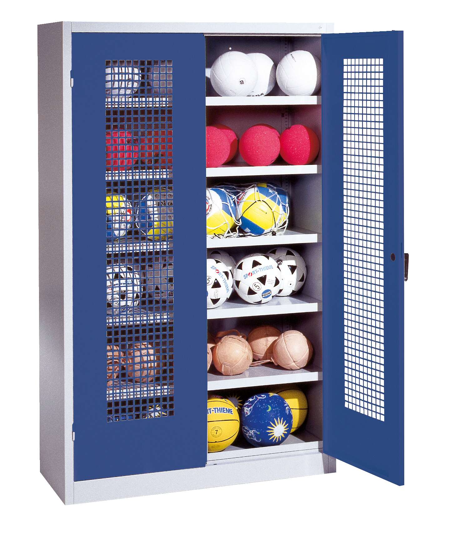 C+P Ballschrank mit Lochblech-Flügeltüren (Typ 3), HxBxT 195x120x50 cm, Enzianblau (RAL 5010), Gleichschließung Unkategorisiert online kaufen C+P Ballschrank mit Lochblech-Flügeltüren (Typ 3), HxBxT 195x120x50 cm, Enzianblau (RAL 5010), Gleichschließung Unkategorisiert online kaufen