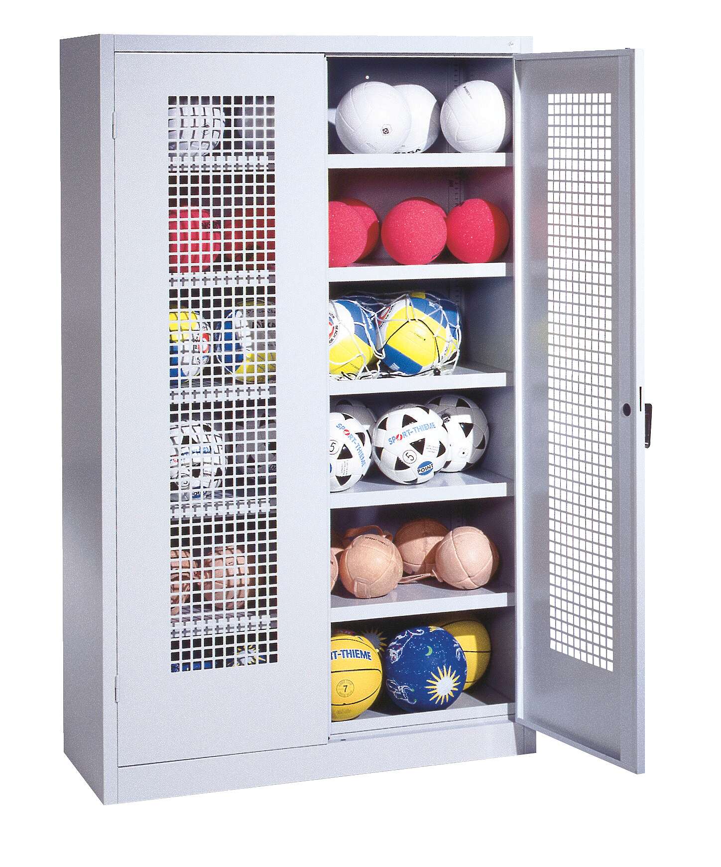 C+P Ballschrank mit Lochblech-Flügeltüren (Typ 3), HxBxT 195x120x50 cm, Ergo-Lock Muldengriff, Gleichschließung Unkategorisiert online kaufen C+P Ballschrank mit Lochblech-Flügeltüren (Typ 3), HxBxT 195x120x50 cm, Ergo-Lock Muldengriff, Gleichschließung Unkategorisiert online kaufen