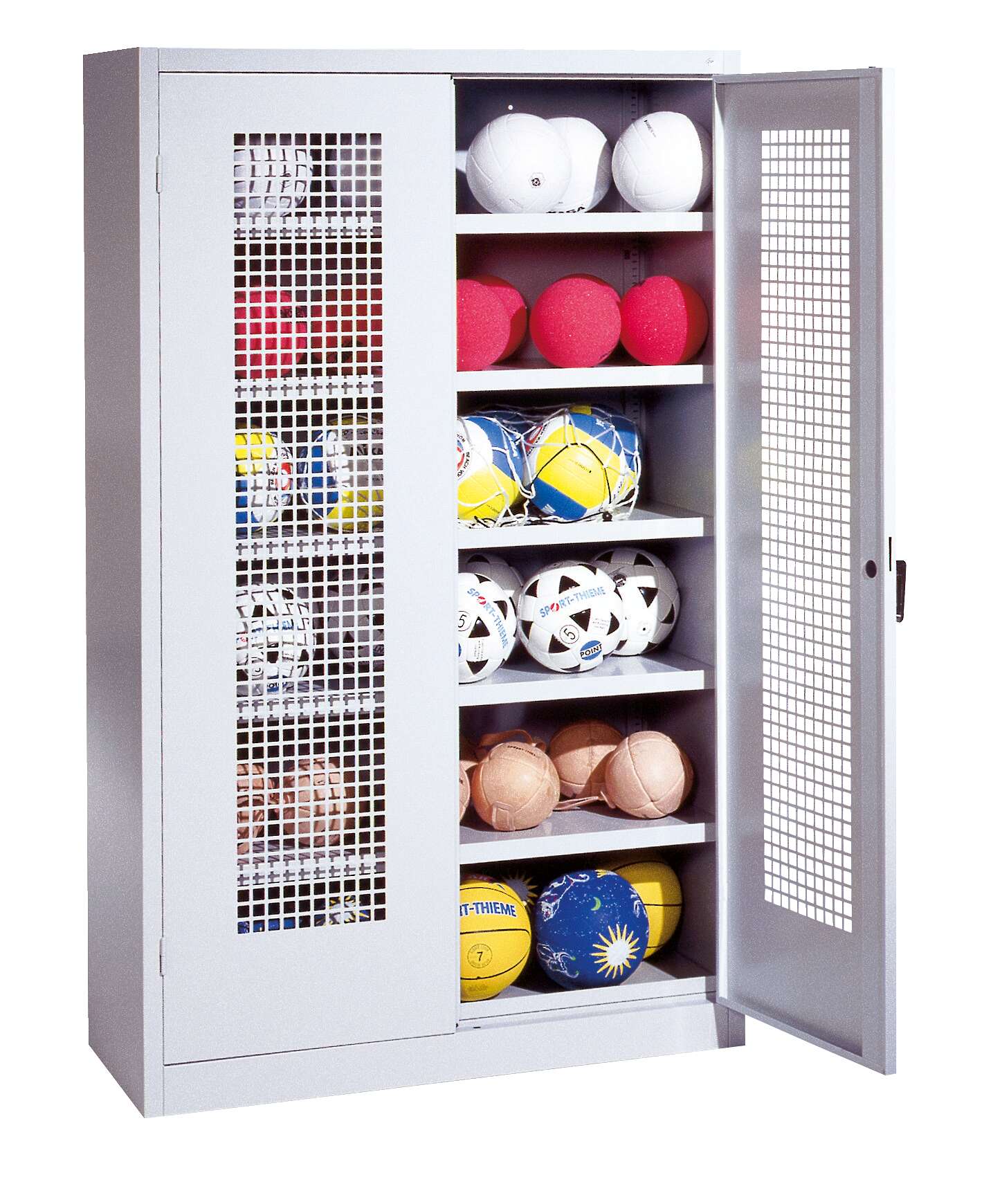C+P Ballschrank mit Lochblech-Flügeltüren (Typ 3), HxBxT 195x120x50 cm, Klinkengriff, Gleichschließung Unkategorisiert online kaufen