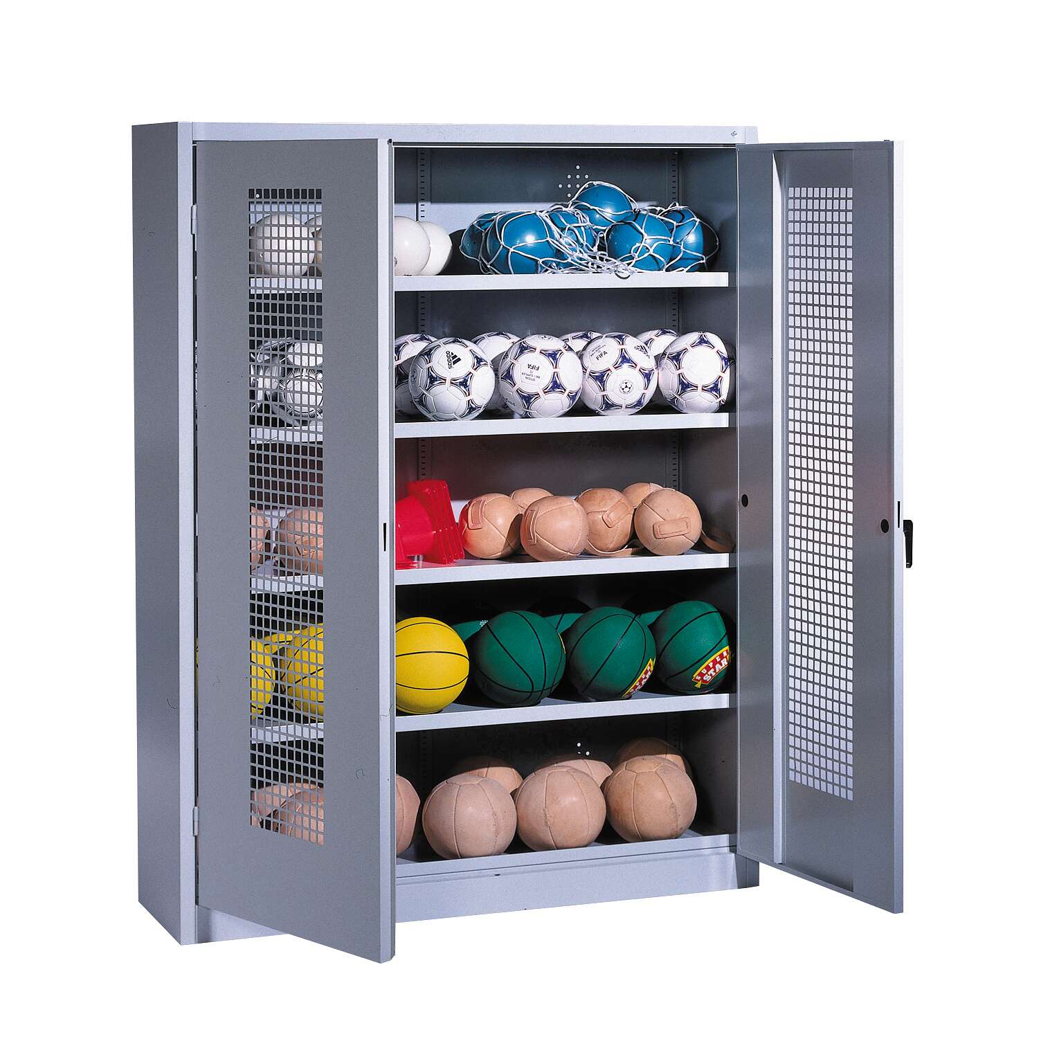 C+P Ballschrank mit Lochblech-Flügeltüren (Typ 3), HxBxT 195x150x50 cm, Lichtgrau (RAL 7035), Ergo-Lock Muldengriff, Lichtgrau (RAL 7035), Einzelschließung Unkategorisiert online kaufen C+P Ballschrank mit Lochblech-Flügeltüren (Typ 3), HxBxT 195x150x50 cm, Lichtgrau (RAL 7035), Ergo-Lock Muldengriff, Lichtgrau (RAL 7035), Einzelschließung Unkategorisiert online kaufen