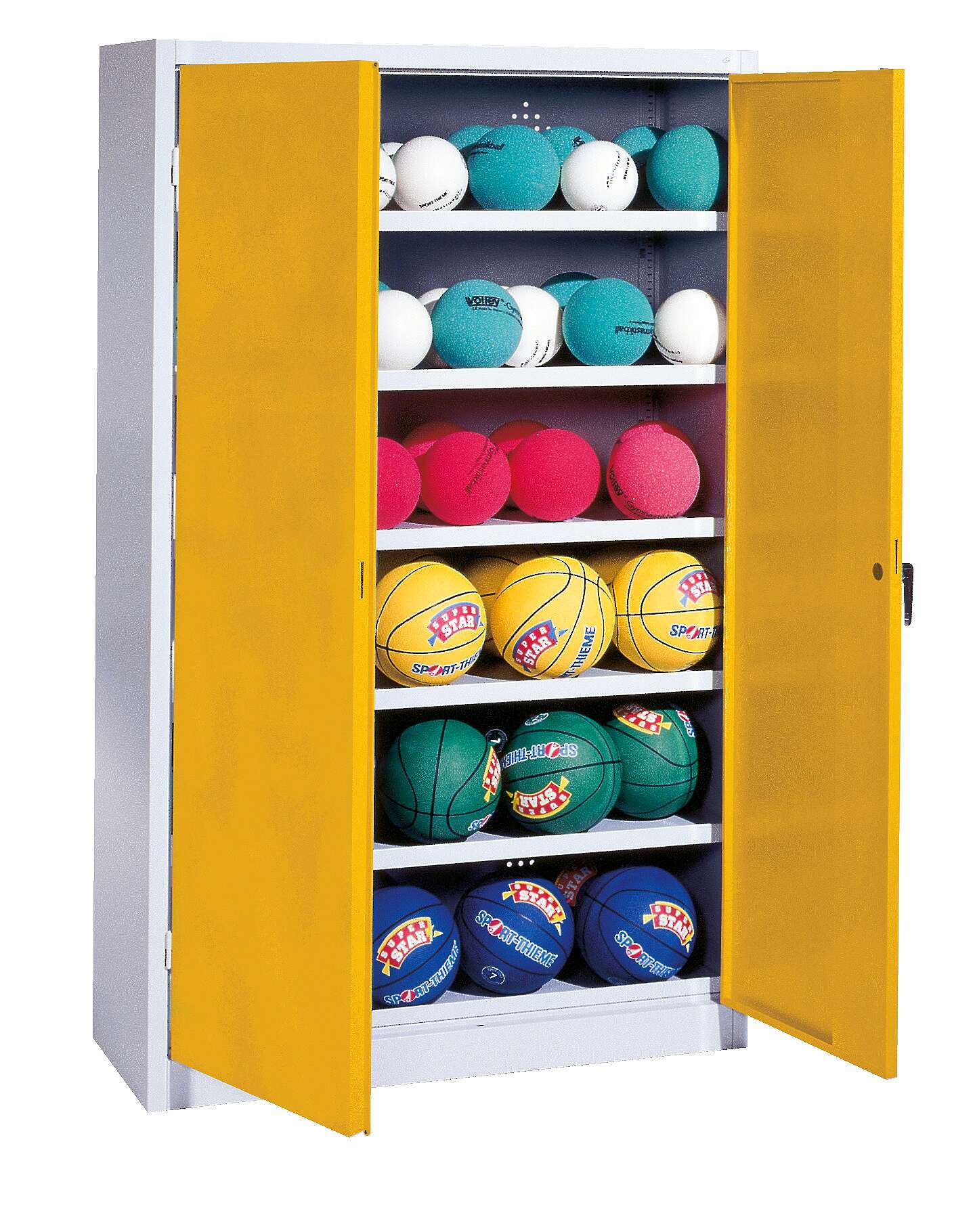 C+P Ballschrank mit Vollblech-Flügeltüren (Typ 3), HxBxT 195x120x40 cm, Verkehrsgelb (RAL 1023), Gleichschließung Unkategorisiert online kaufen C+P Ballschrank mit Vollblech-Flügeltüren (Typ 3), HxBxT 195x120x40 cm, Verkehrsgelb (RAL 1023), Gleichschließung Unkategorisiert online kaufen