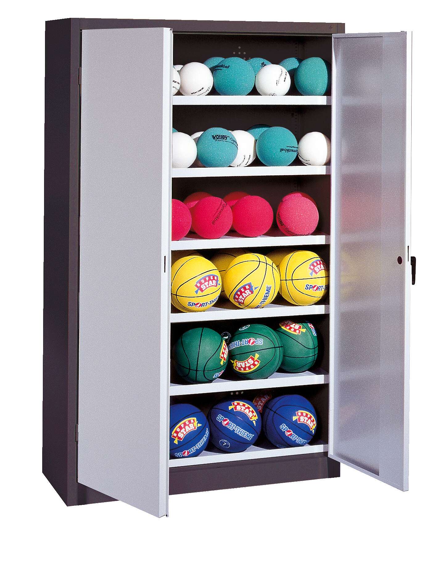 C+P Ballschrank mit Vollblech-Flügeltüren (Typ 3), HxBxT: 195x120x50 cm, Lichtgrau (RAL 7035), Ergo-Lock Muldengriff, Anthrazit (RAL 7021), Gleichschließung Unkategorisiert online kaufen C+P Ballschrank mit Vollblech-Flügeltüren (Typ 3), HxBxT: 195x120x50 cm, Lichtgrau (RAL 7035), Ergo-Lock Muldengriff, Anthrazit (RAL 7021), Gleichschließung Unkategorisiert online kaufen