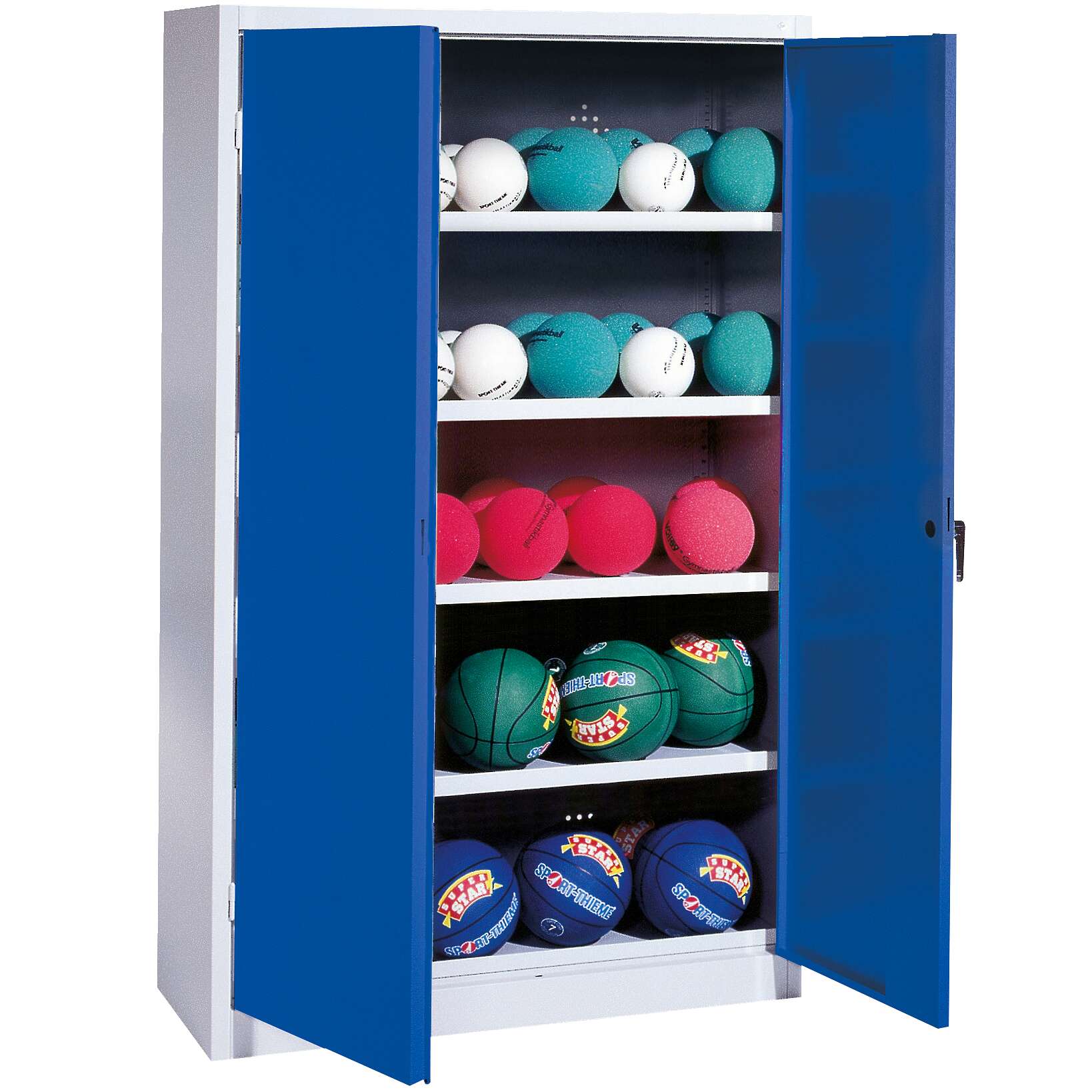 C+P Ballschrank mit Vollblech-Flügeltüren (Typ 3), HxBxT 195x150x50 cm, Enzianblau (RAL 5010), Einzelschließung Unkategorisiert online kaufen