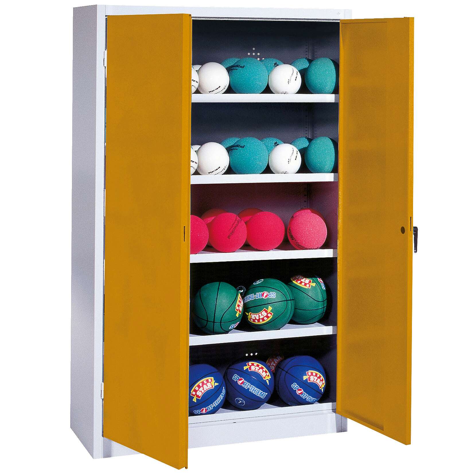 C+P Ballschrank mit Vollblech-Flügeltüren (Typ 3), HxBxT 195x150x50 cm, Goldgelb (RAL 1004), Einzelschließung Unkategorisiert online kaufen