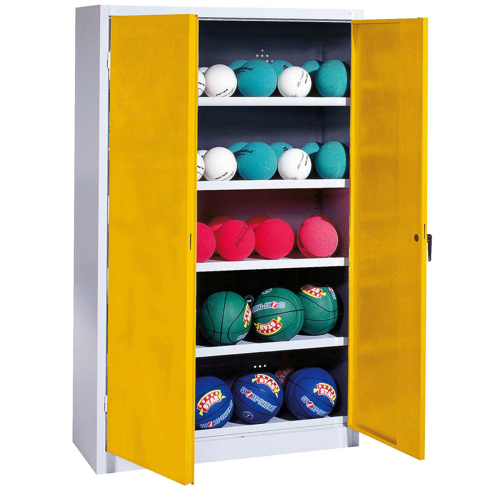 C+P Ballschrank mit Vollblech-Flügeltüren (Typ 3), HxBxT 195x150x50 cm, Verkehrsgelb (RAL 1023), Gleichschließung Unkategorisiert online kaufen