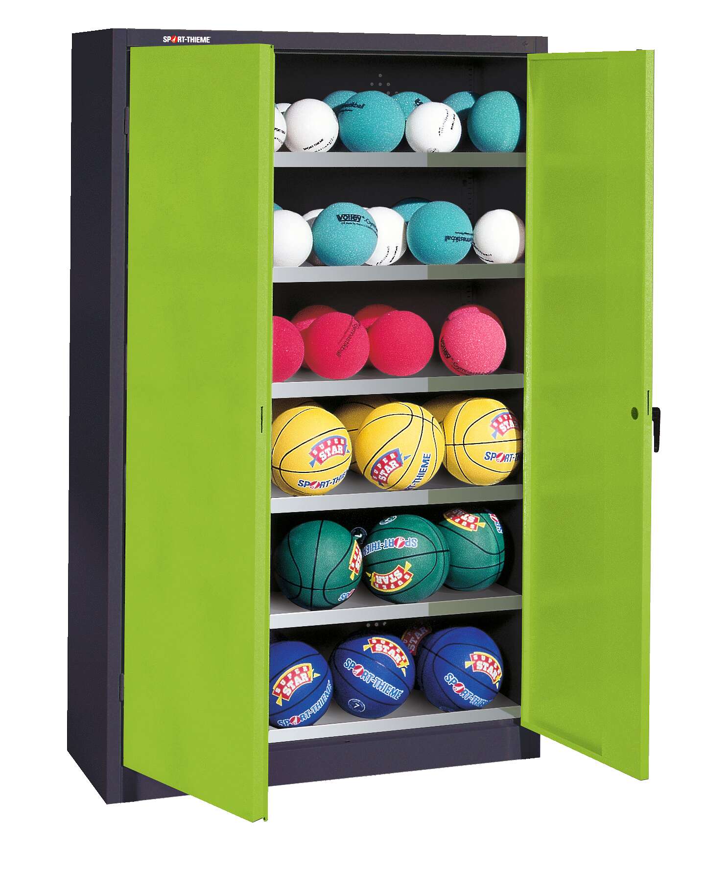 C+P Ballschrank mit Vollblech-Flügeltüren (Typ 3), HxBxT 195x93x40 cm, Clowngrün (RAL 110 80 60), Anthrazit (RAL 7021), Gleichschließung Unkategorisiert online kaufen C+P Ballschrank mit Vollblech-Flügeltüren (Typ 3), HxBxT 195x93x40 cm, Clowngrün (RAL 110 80 60), Anthrazit (RAL 7021), Gleichschließung Unkategorisiert online kaufen