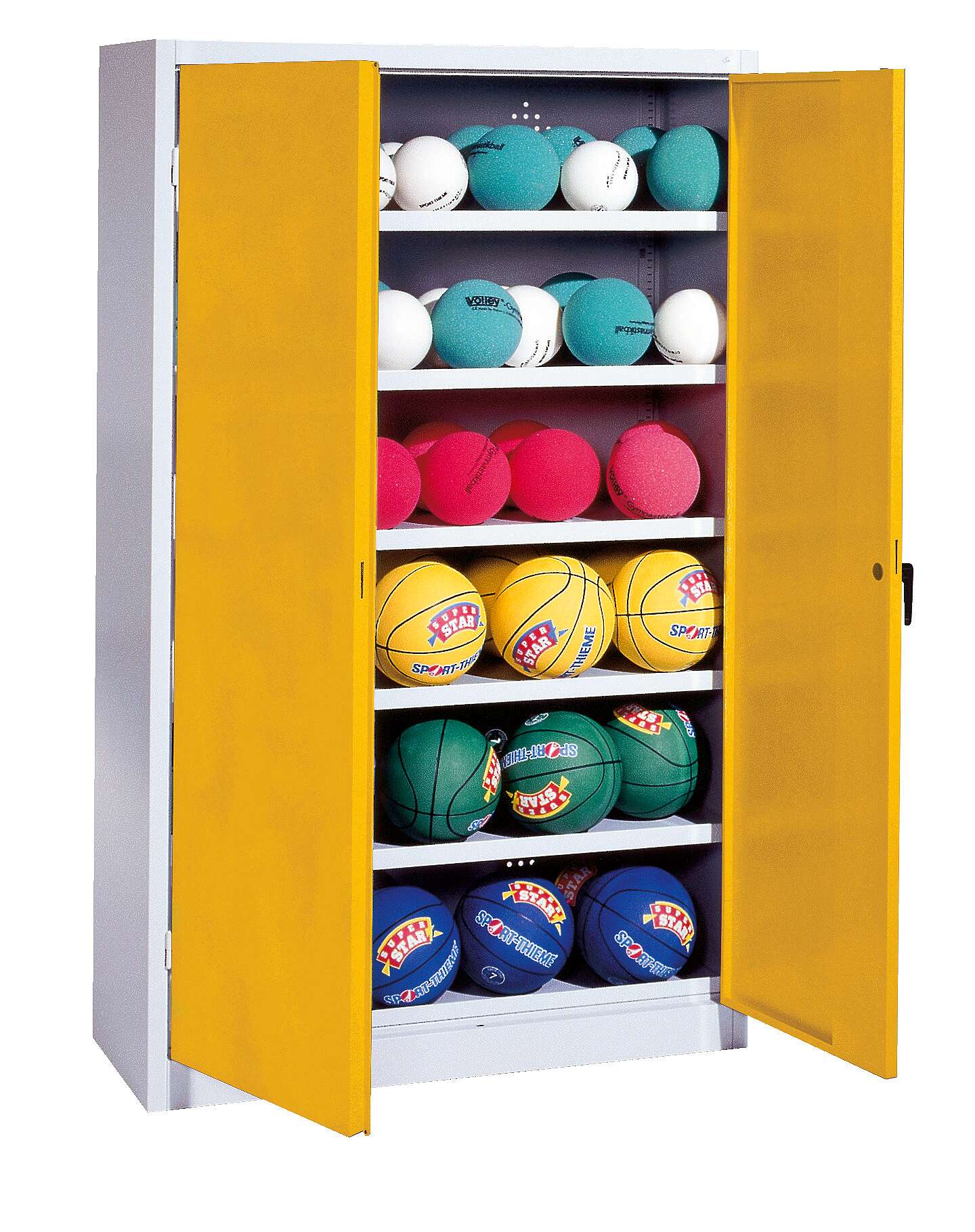 C+P Ballschrank mit Vollblech-Flügeltüren (Typ 3), HxBxT 195x93x50 cm, Verkehrsgelb (RAL 1023), Gleichschließung Unkategorisiert online kaufen