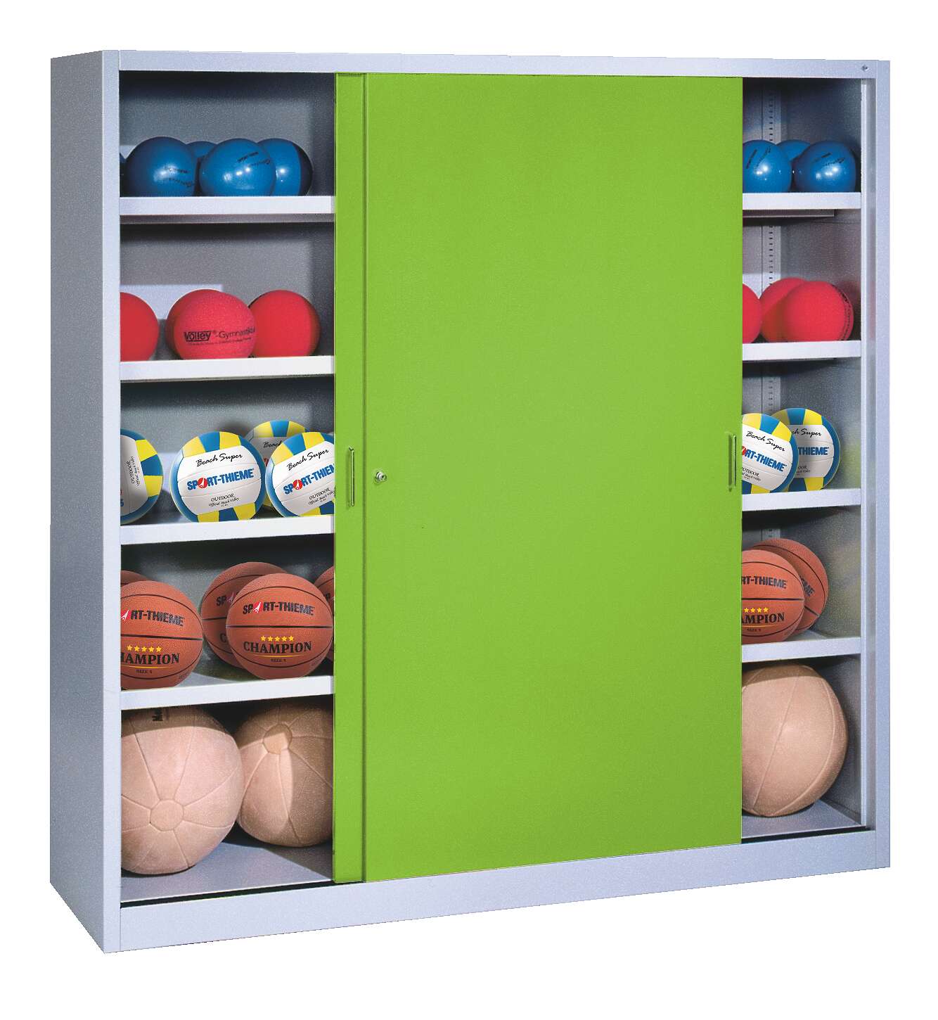 C+P Ballschrank mit Vollblech-Schiebetüren (Typ 4), HxBxT 195x160x50 cm, Clowngrün (RAL 110 80 60), Gleichschließung Unkategorisiert online kaufen C+P Ballschrank mit Vollblech-Schiebetüren (Typ 4), HxBxT 195x160x50 cm, Clowngrün (RAL 110 80 60), Gleichschließung Unkategorisiert online kaufen