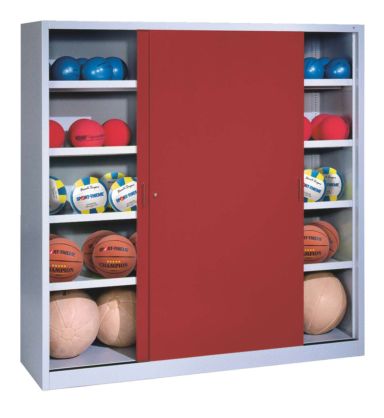 C+P Ballschrank mit Vollblech-Schiebetüren (Typ 4), HxBxT 195x160x50 cm, Rubinrot (RAL 3003), Lichtgrau (RAL 7035), Gleichschließung Unkategorisiert online kaufen C+P Ballschrank mit Vollblech-Schiebetüren (Typ 4), HxBxT 195x160x50 cm, Rubinrot (RAL 3003), Lichtgrau (RAL 7035), Gleichschließung Unkategorisiert online kaufen
