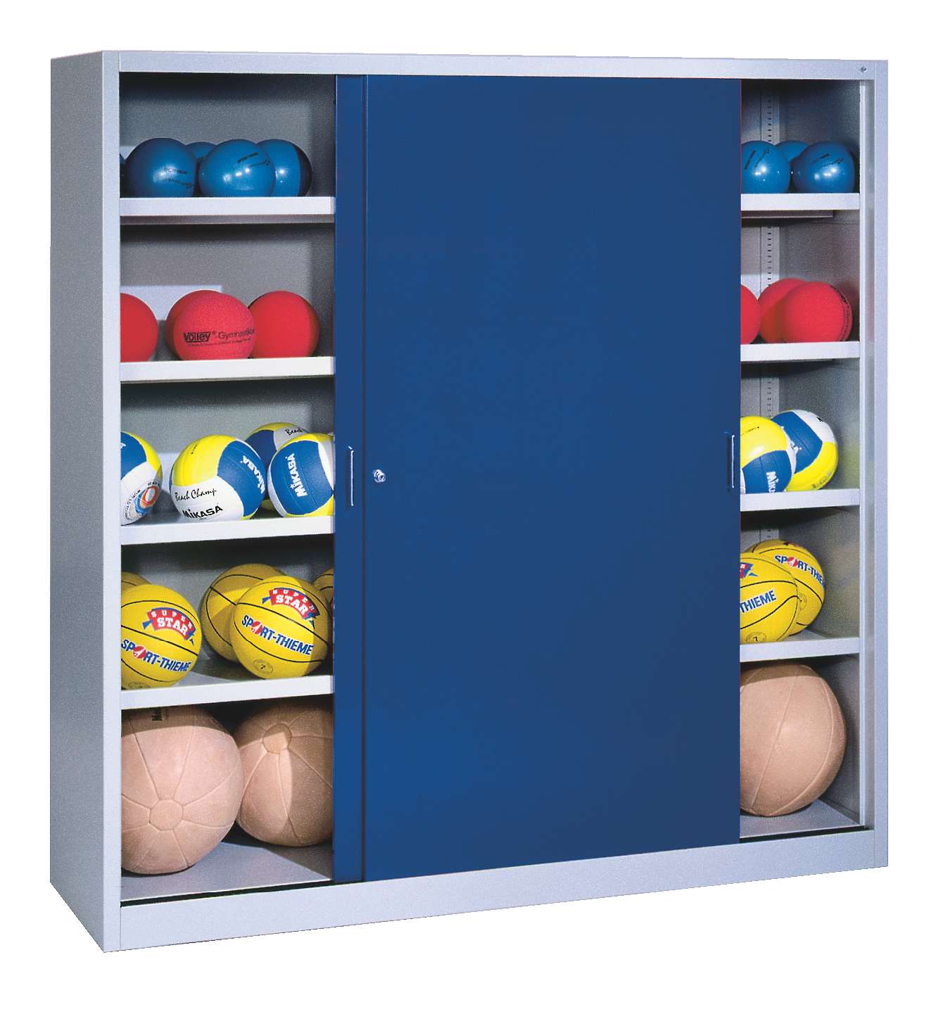 C+P Ballschrank mit Vollblech-Schiebetüren (Typ 4), HxBxT 195x190x60 cm, Enzianblau (RAL 5010), Einzelschließung Unkategorisiert online kaufen C+P Ballschrank mit Vollblech-Schiebetüren (Typ 4), HxBxT 195x190x60 cm, Enzianblau (RAL 5010), Einzelschließung Unkategorisiert online kaufen