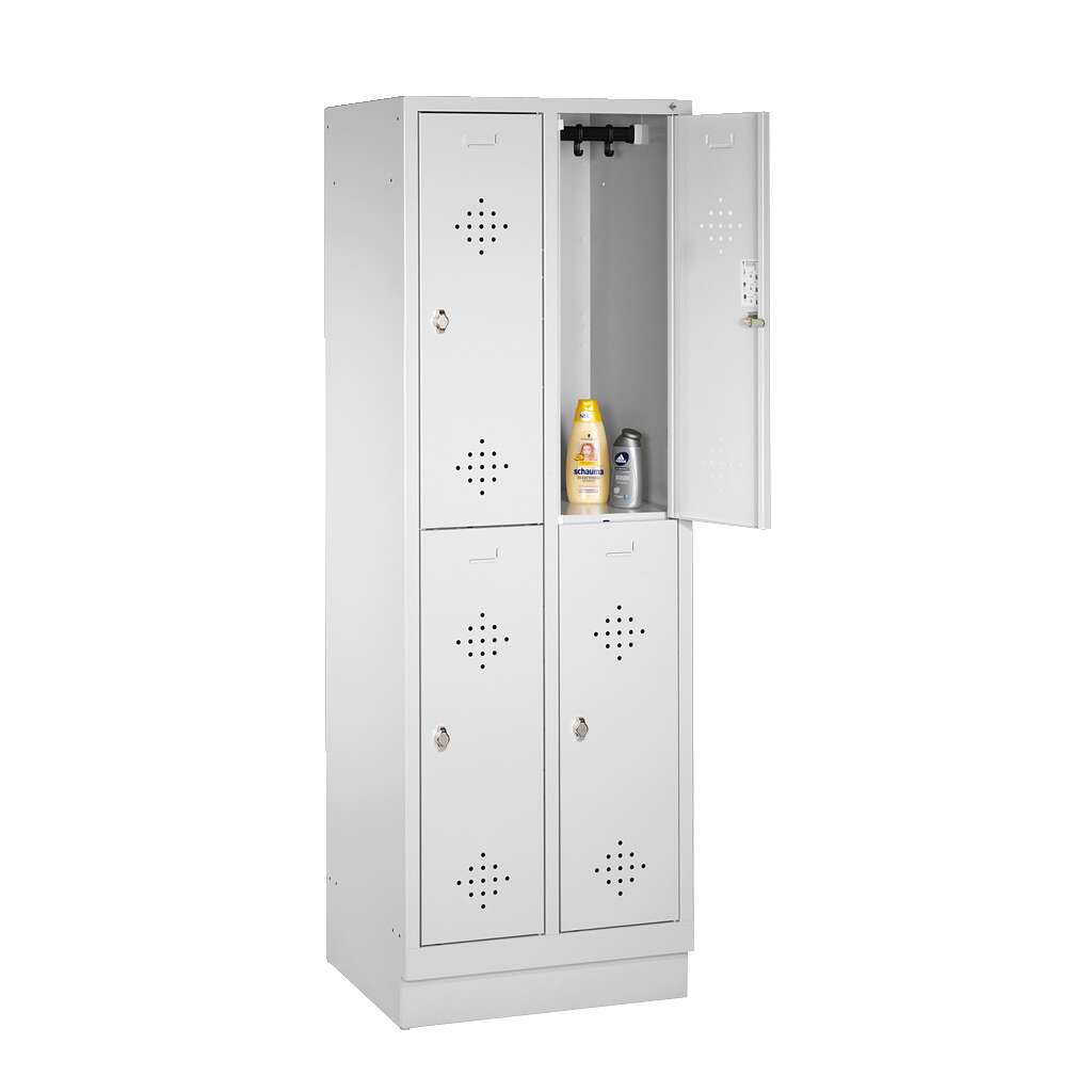 C+P Doppel-Garderobenschrank "S 2000 Classic", Abteilbreite 40 cm mit 10 cm hohem Sockel, Lichtgrau (RAL 7035), 180x81x50 cm/ 4 Fächer Unkategorisiert online kaufen C+P Doppel-Garderobenschrank "S 2000 Classic", Abteilbreite 40 cm mit 10 cm hohem Sockel, Lichtgrau (RAL 7035), 180x81x50 cm/ 4 Fächer Unkategorisiert online kaufen