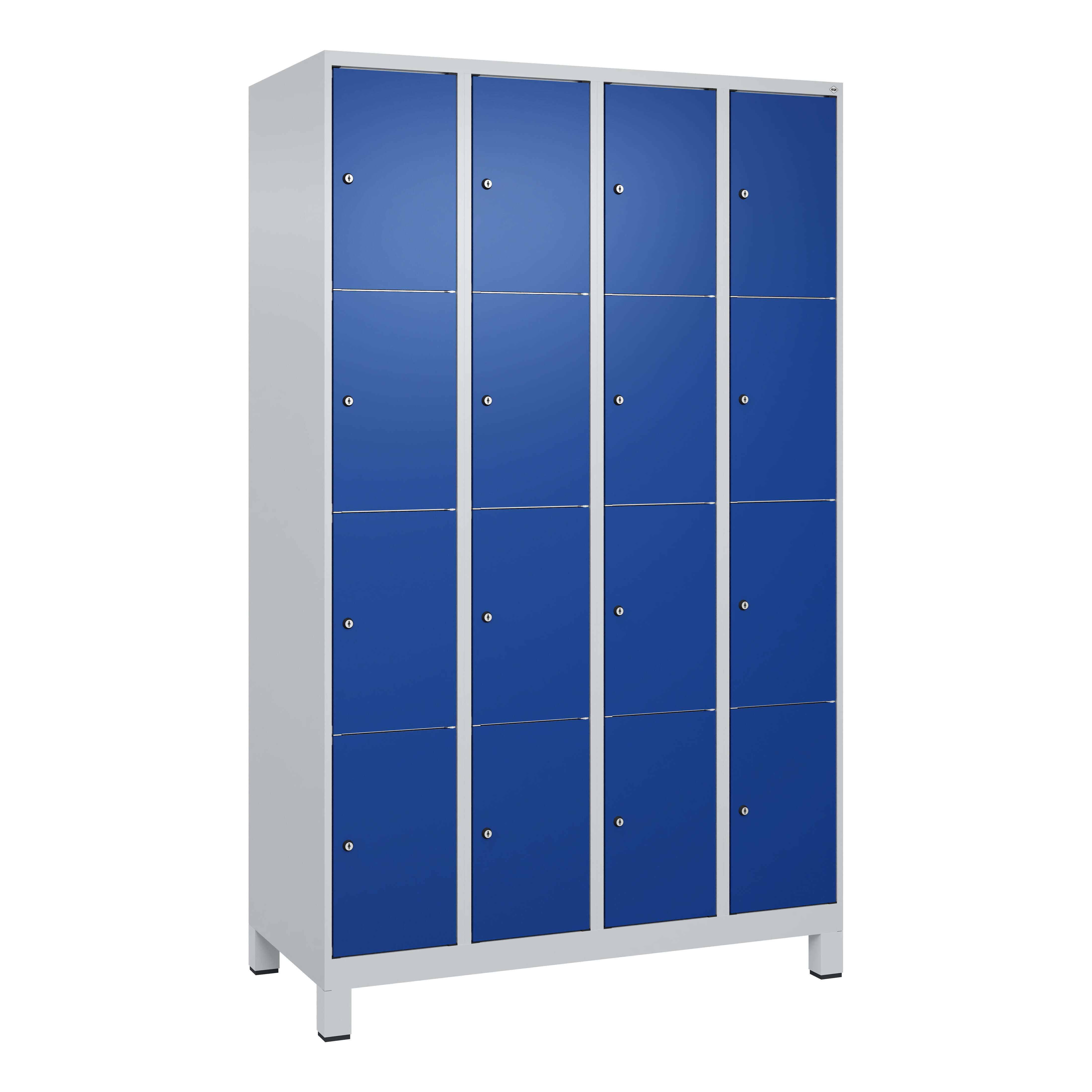C+P Fächerschrank "Classic Plus", 4 Fächer übereinander, Abteilbreite 30 cm, mit Füßen, Enzianblau (RAL 5010), 195x120x50 cm/ 16 Fächer Unkategorisiert online kaufen