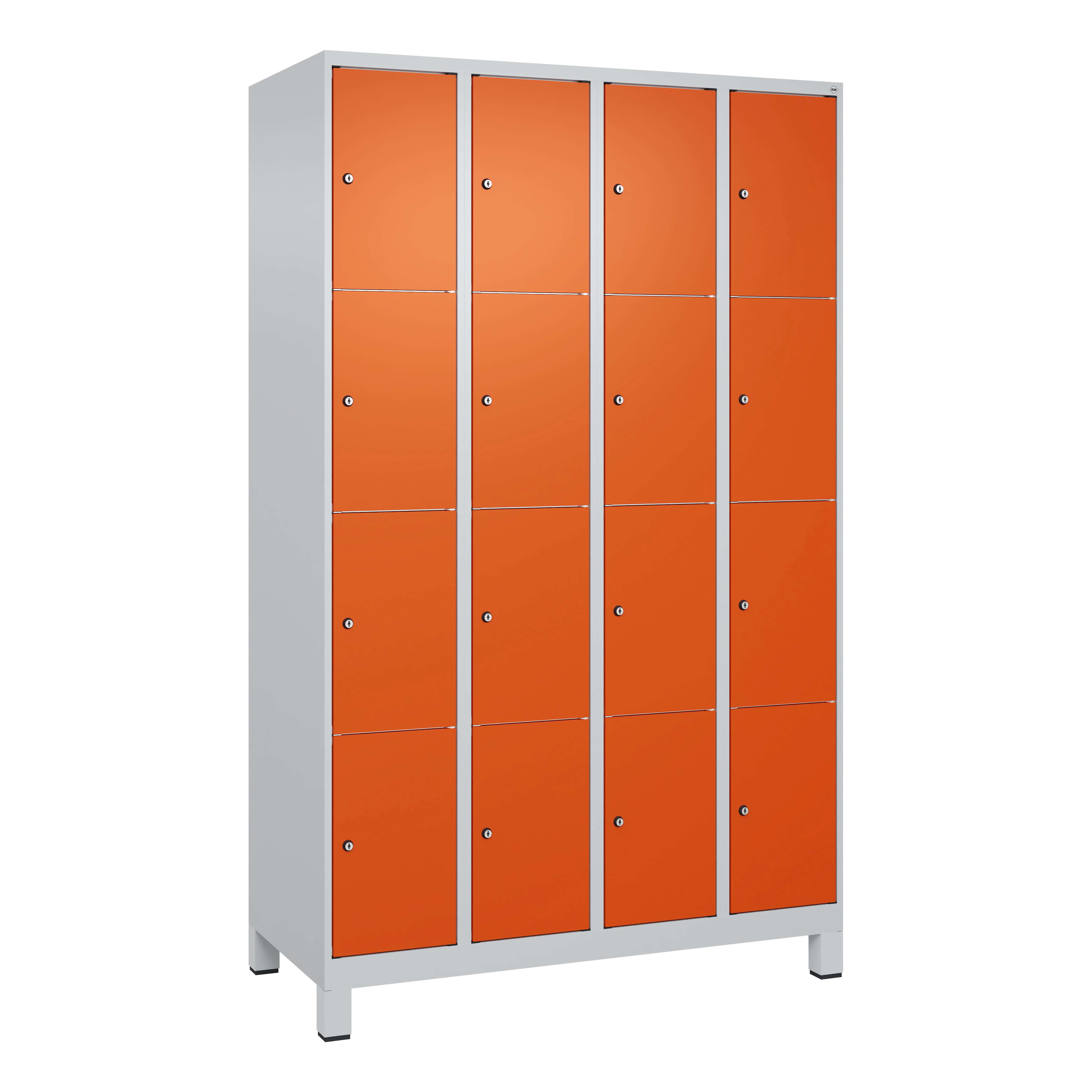 C+P Fächerschrank "Classic Plus", 4 Fächer übereinander, Abteilbreite 30 cm, mit Füßen, Reinorange (RAL 2004), 195x120x50 cm/ 16 Fächer Unkategorisiert online kaufen