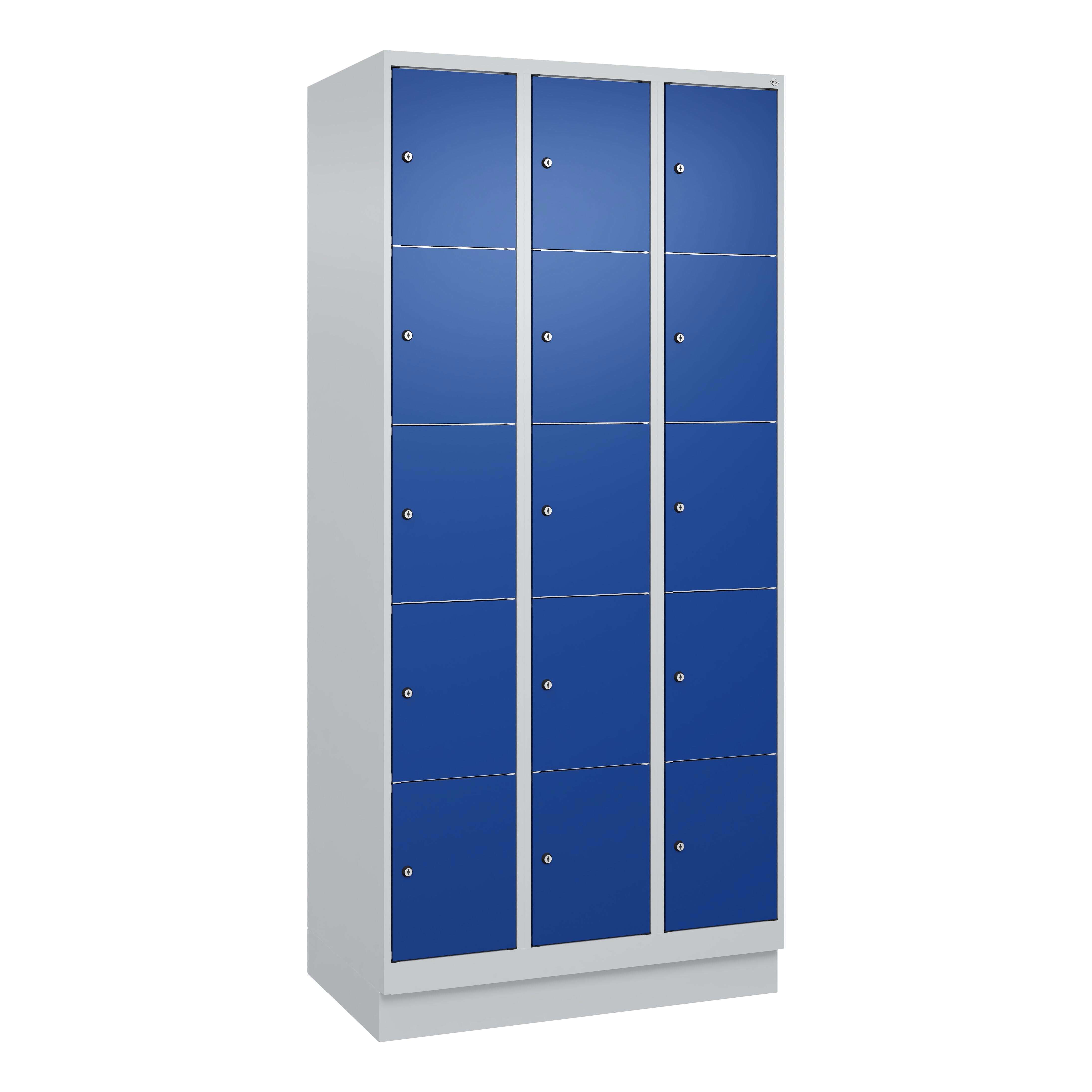 C+P Fächerschrank "Classic Plus", 5 Fächer übereinander, Abteilbreite 30 cm, mit Sockel, Enzianblau (RAL 5010), 195x90x50 cm/ 15 Fächer Unkategorisiert online kaufen