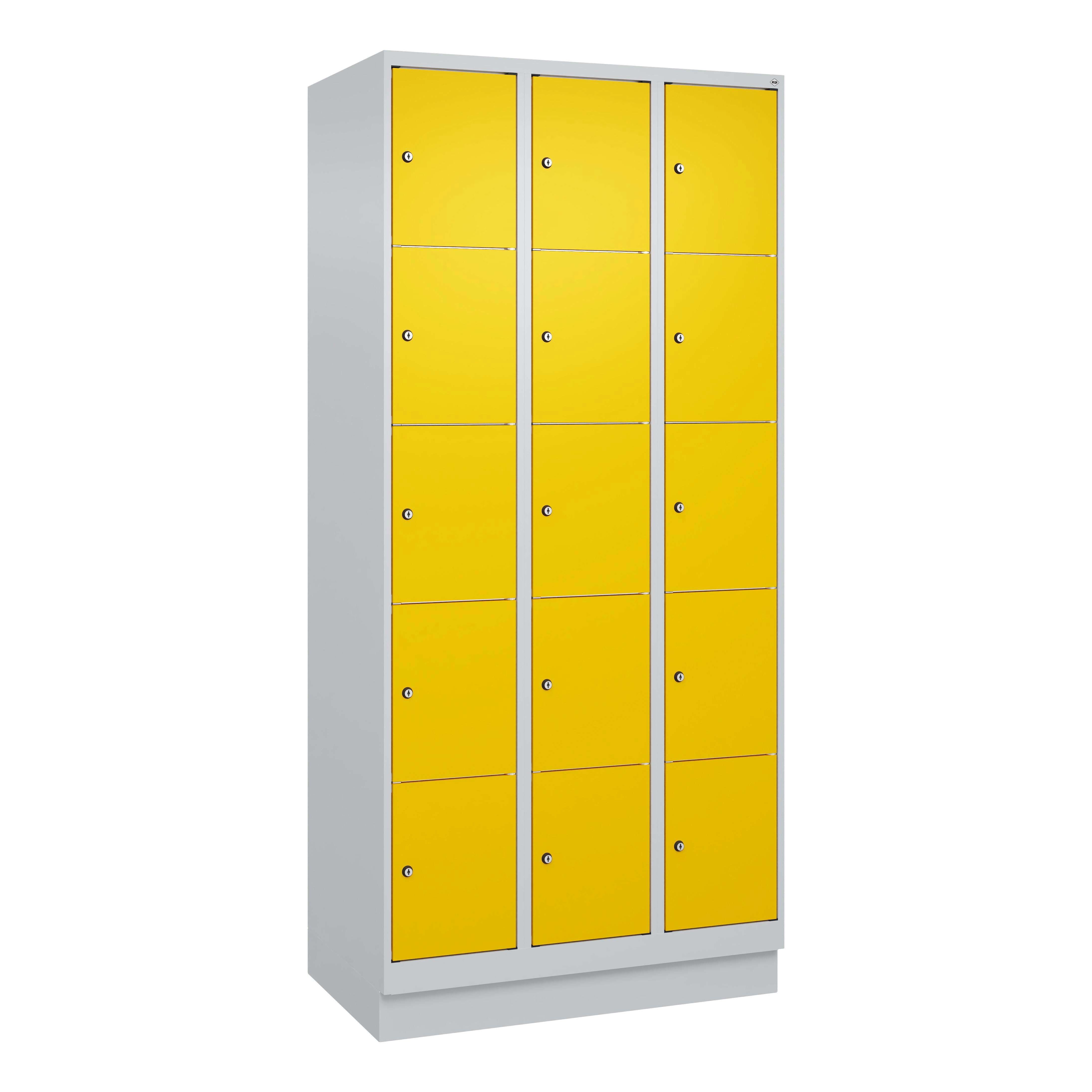 C+P Fächerschrank "Classic Plus", 5 Fächer übereinander, Abteilbreite 30 cm, mit Sockel, Verkehrsgelb (RAL 1023), 195x90x50 cm/ 15 Fächer Unkategorisiert online kaufen
