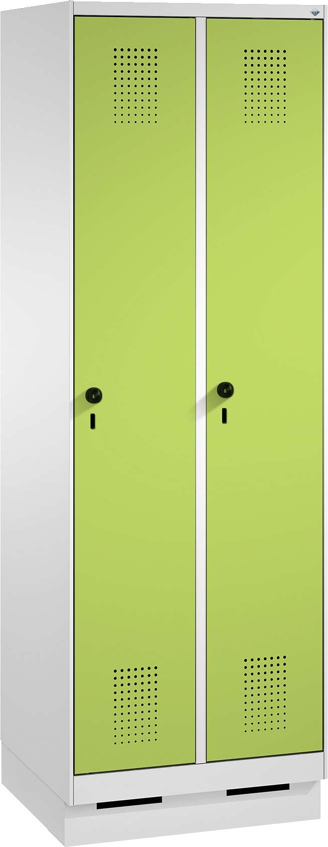 C+P Garderobenschrank "S 3000 Evolo", Abteilbreite 30 cm, mit Sockel, Clowngrün (RAL 110 80 60), 180x60x50 cm/ 2 Abteile Unkategorisiert online kaufen
