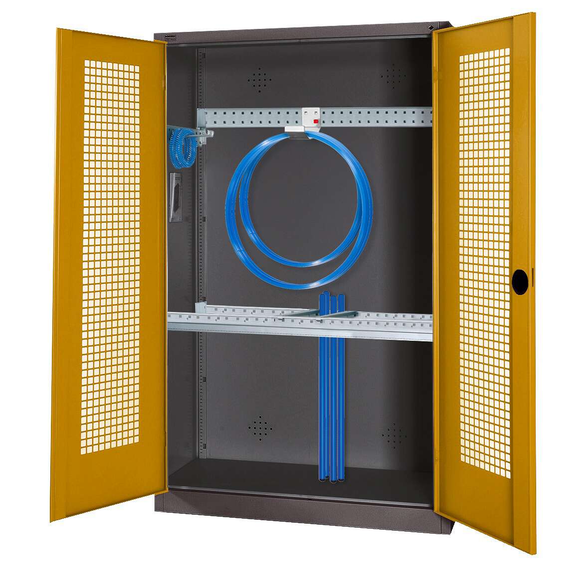 C+P Modul-Sportgeräteschrank "Grundausstattung" mit Lochblech-Flügeltüren, HxBxT 195x120x50 cm, Ergo-Lock Muldengriff, Goldgelb (RAL 1004), Anthrazit (RAL 7021), Einzelschließung Unkategorisiert online kaufen C+P Modul-Sportgeräteschrank "Grundausstattung" mit Lochblech-Flügeltüren, HxBxT 195x120x50 cm, Ergo-Lock Muldengriff, Goldgelb (RAL 1004), Anthrazit (RAL 7021), Einzelschließung Unkategorisiert online kaufen
