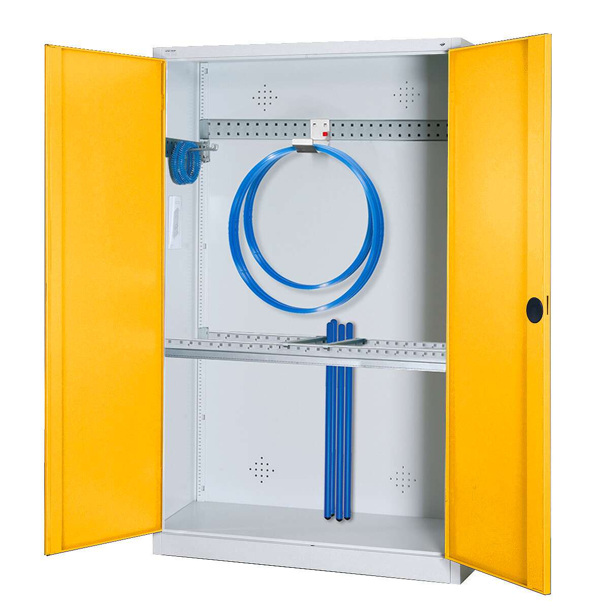 C+P Modul-Sportgeräteschrank "Grundausstattung" mit Vollblech-Flügeltüren, HxBxT 195x120x50 cm, Verkehrsgelb (RAL 1023), Gleichschließung Unkategorisiert online kaufen