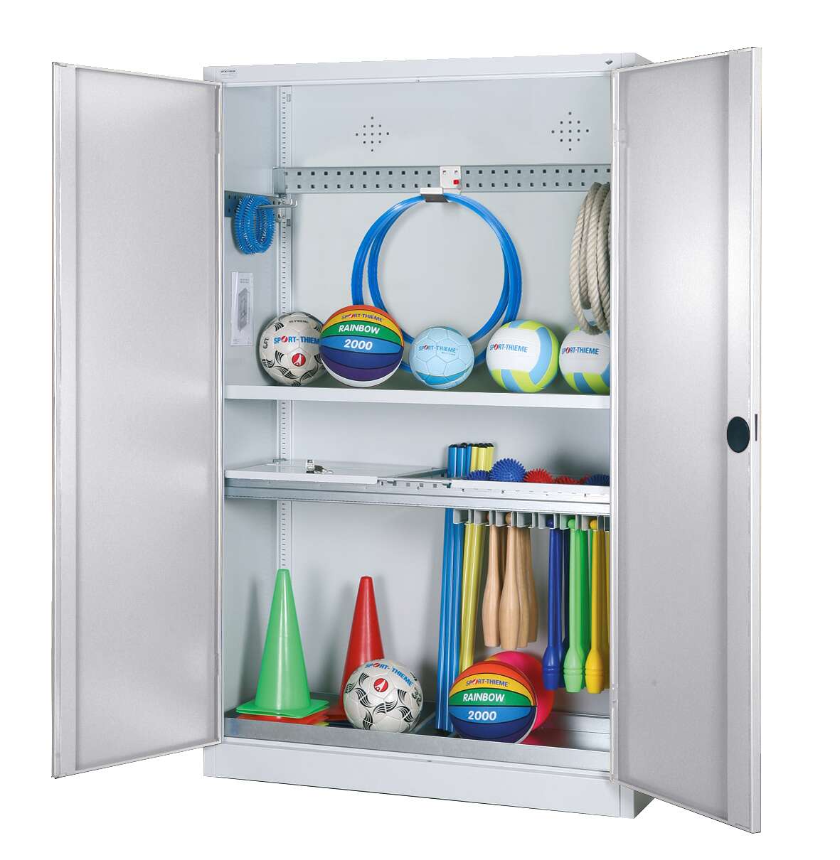 C+P Modul-Sportgeräteschrank "Komplettausstattung" mit Vollblech-Flügeltüren, HxBxT 195x120x50 cm, Lichtgrau (RAL 7035), Ergo-Lock Muldengriff, Lichtgrau (RAL 7035), Einzelschließung Unkategorisiert online kaufen C+P Modul-Sportgeräteschrank "Komplettausstattung" mit Vollblech-Flügeltüren, HxBxT 195x120x50 cm, Lichtgrau (RAL 7035), Ergo-Lock Muldengriff, Lichtgrau (RAL 7035), Einzelschließung Unkategorisiert online kaufen