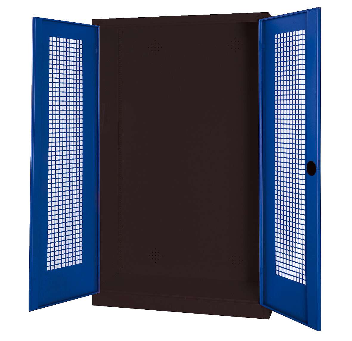 C+P Modul-Sportgeräteschrank mit Lochblech-Flügeltüren, HxBxT 195x120x50 cm, Enzianblau (RAL 5010), Ergo-Lock Muldengriff, Anthrazit (RAL 7021), Gleichschließung Unkategorisiert online kaufen