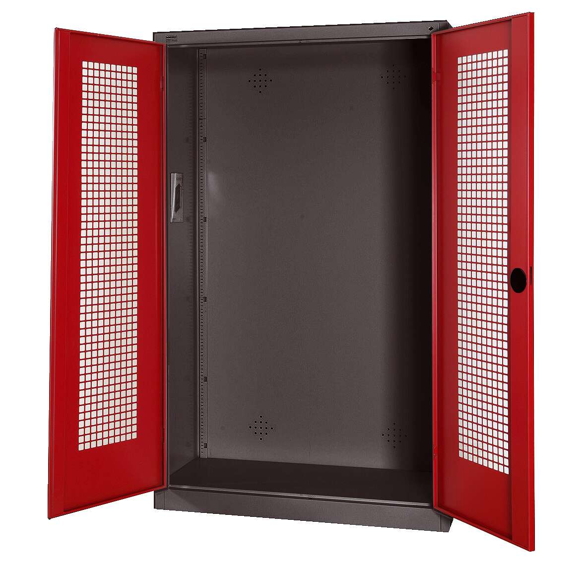C+P Modul-Sportgeräteschrank mit Lochblech-Flügeltüren, HxBxT 195x120x50 cm, Ergo-Lock Muldengriff, Rubinrot (RAL 3003), Anthrazit (RAL 7021), Gleichschließung Unkategorisiert online kaufen