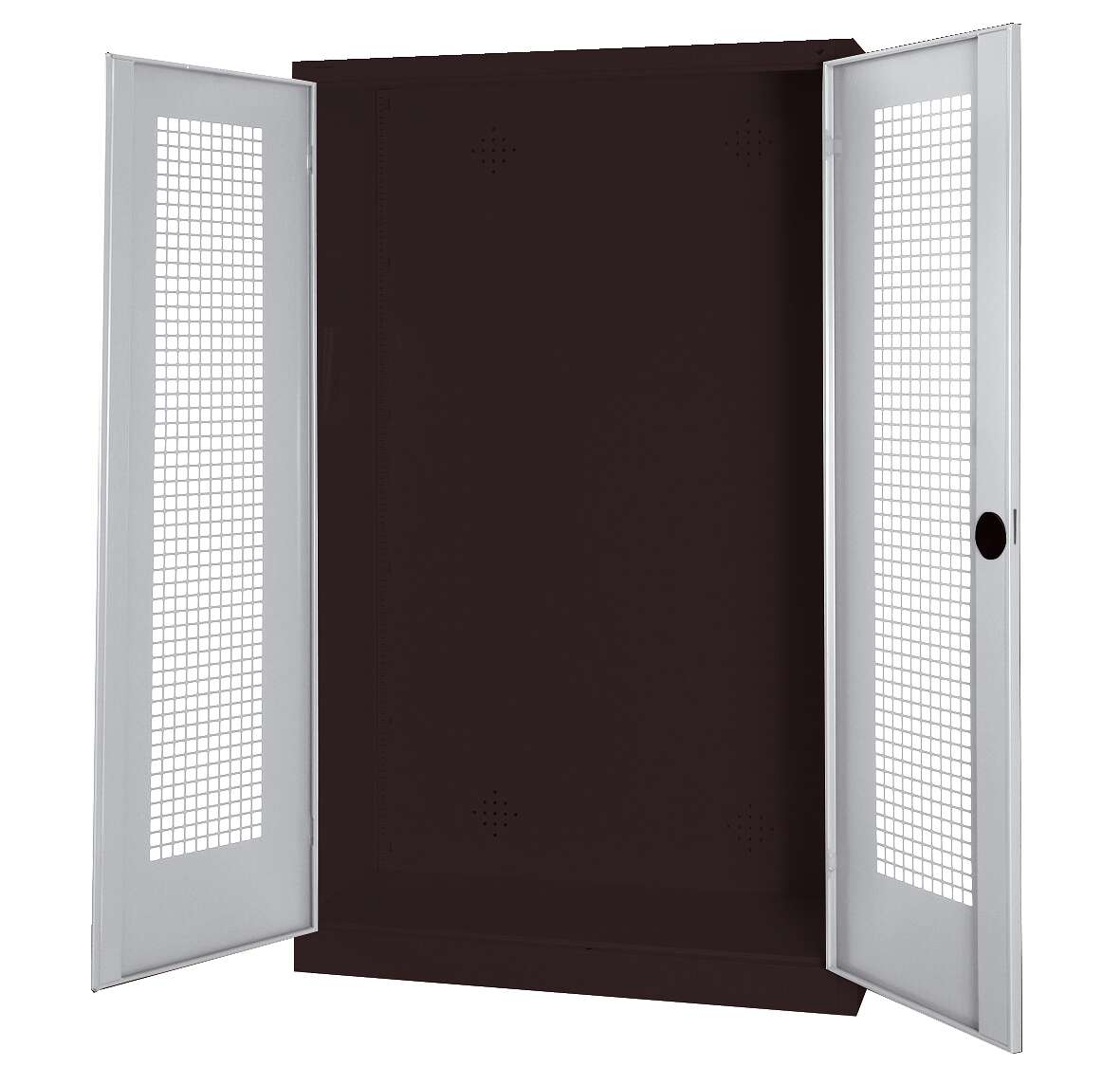 C+P Modul-Sportgeräteschrank mit Lochblech-Flügeltüren, HxBxT 195x120x50 cm, Lichtgrau (RAL 7035), Ergo-Lock Muldengriff, Anthrazit (RAL 7021), Einzelschließung Unkategorisiert online kaufen