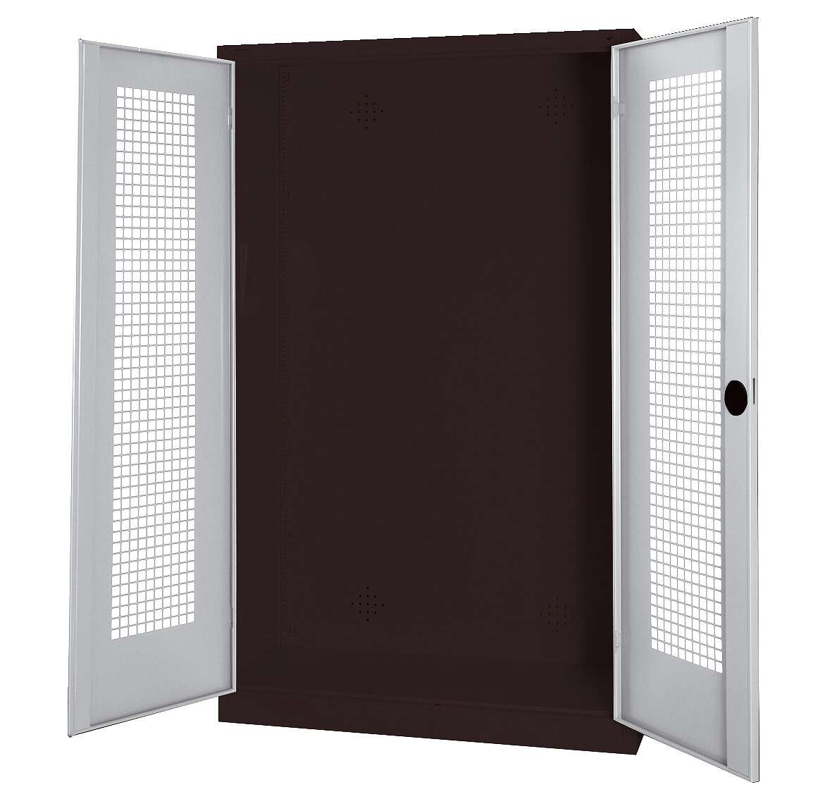 C+P Modul-Sportgeräteschrank mit Lochblech-Flügeltüren, HxBxT 195x120x50 cm, Lichtgrau (RAL 7035), Ergo-Lock Muldengriff, Anthrazit (RAL 7021), Gleichschließung Unkategorisiert online kaufen