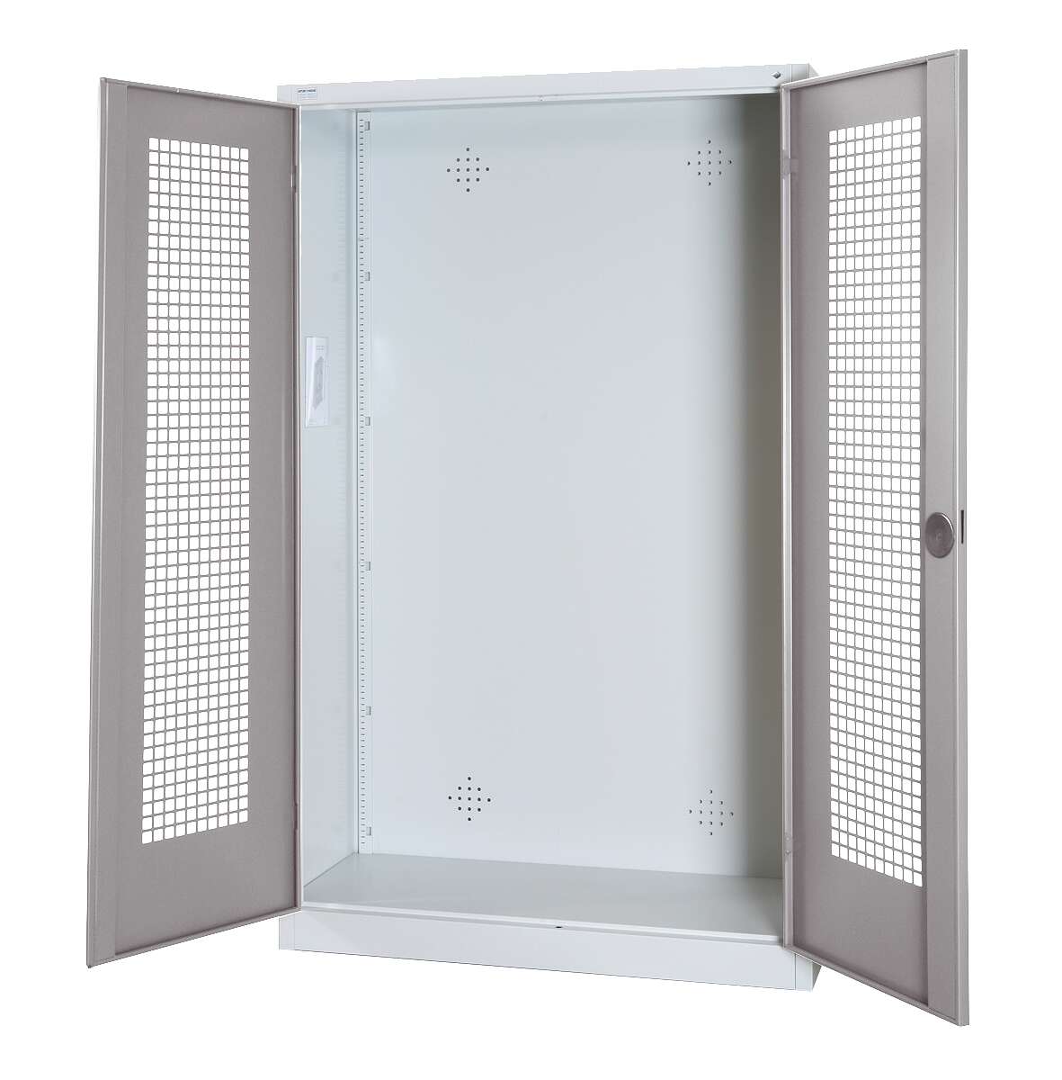 C+P Modul-Sportgeräteschrank mit Lochblech-Flügeltüren, HxBxT 195x120x50 cm, Lichtgrau (RAL 7035), Ergo-Lock Muldengriff, Lichtgrau (RAL 7035), Einzelschließung Unkategorisiert online kaufen