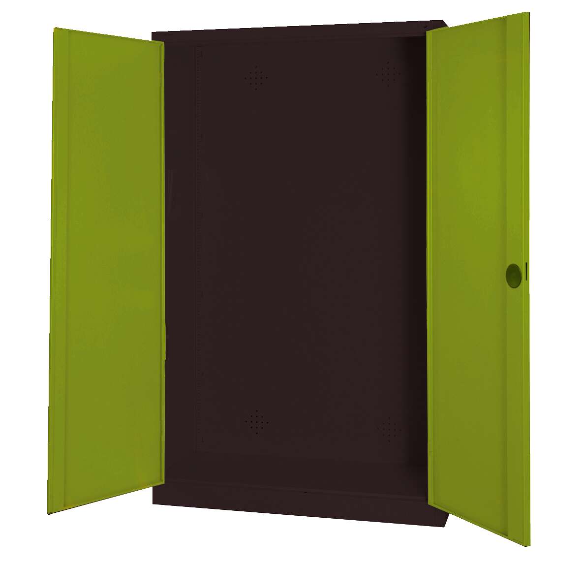 C+P Modul-Sportgeräteschrank mit Vollblech-Flügeltüren, HxBxT 195x120x50 cm, Ergo-Lock Muldengriff, Clowngrün (RAL 110 80 60), Anthrazit (RAL 7021), Einzelschließung Unkategorisiert online kaufen