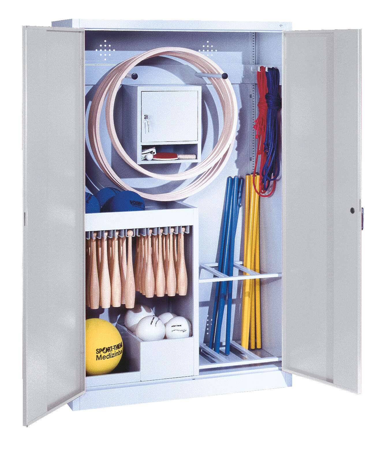 C+P Sportgeräteschrank mit Vollblech-Flügeltüren (Typ 1), HxBxT 195x120x50 cm, Ergo-Lock Muldengriff, Gleichschließung Unkategorisiert online kaufen C+P Sportgeräteschrank mit Vollblech-Flügeltüren (Typ 1), HxBxT 195x120x50 cm, Ergo-Lock Muldengriff, Gleichschließung Unkategorisiert online kaufen