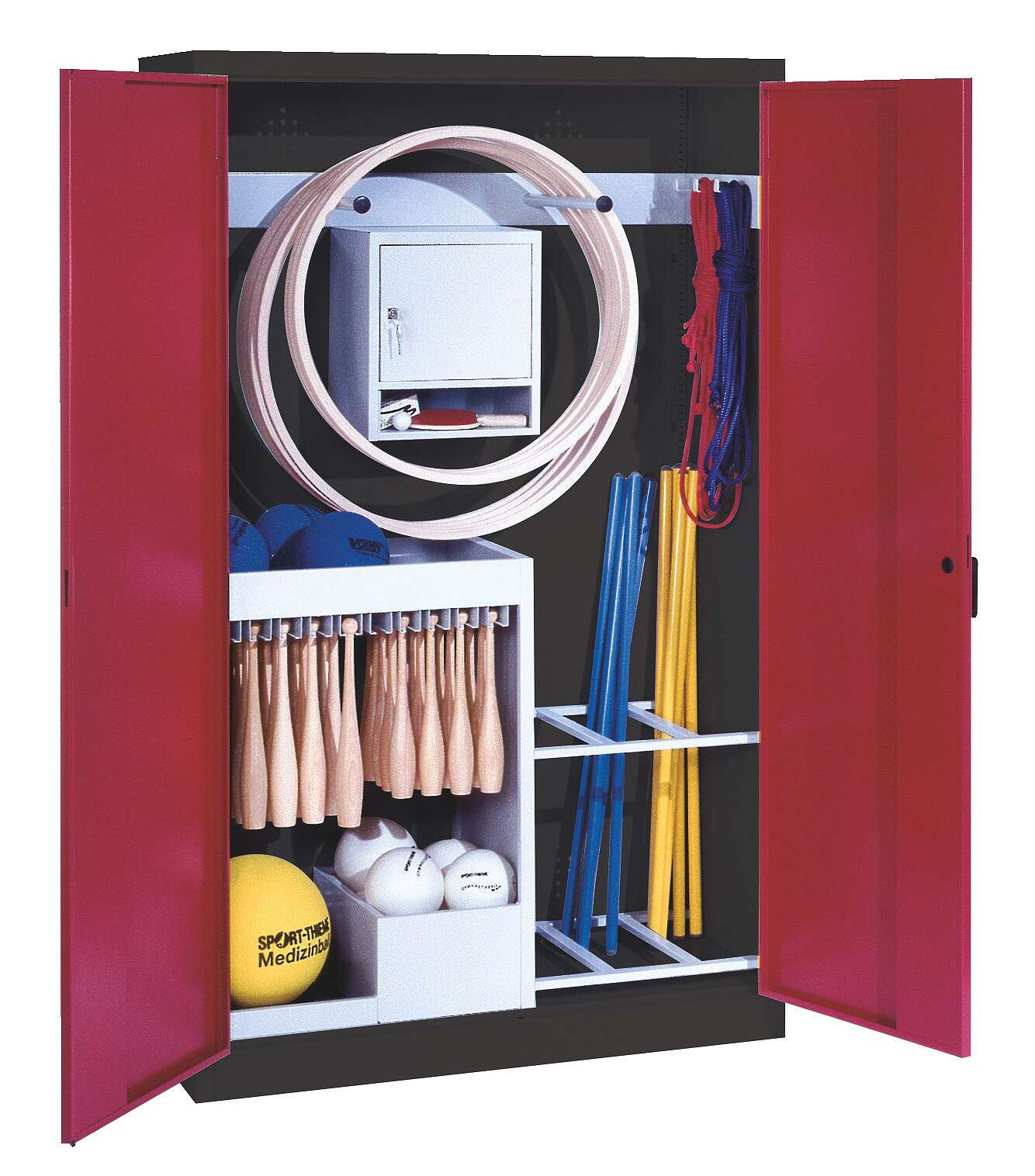 C+P Sportgeräteschrank mit Vollblech-Flügeltüren (Typ 1), HxBxT 195x120x50 cm, Ergo-Lock Muldengriff, Rubinrot (RAL 3003), Anthrazit (RAL 7021), Gleichschließung Unkategorisiert online kaufen C+P Sportgeräteschrank mit Vollblech-Flügeltüren (Typ 1), HxBxT 195x120x50 cm, Ergo-Lock Muldengriff, Rubinrot (RAL 3003), Anthrazit (RAL 7021), Gleichschließung Unkategorisiert online kaufen