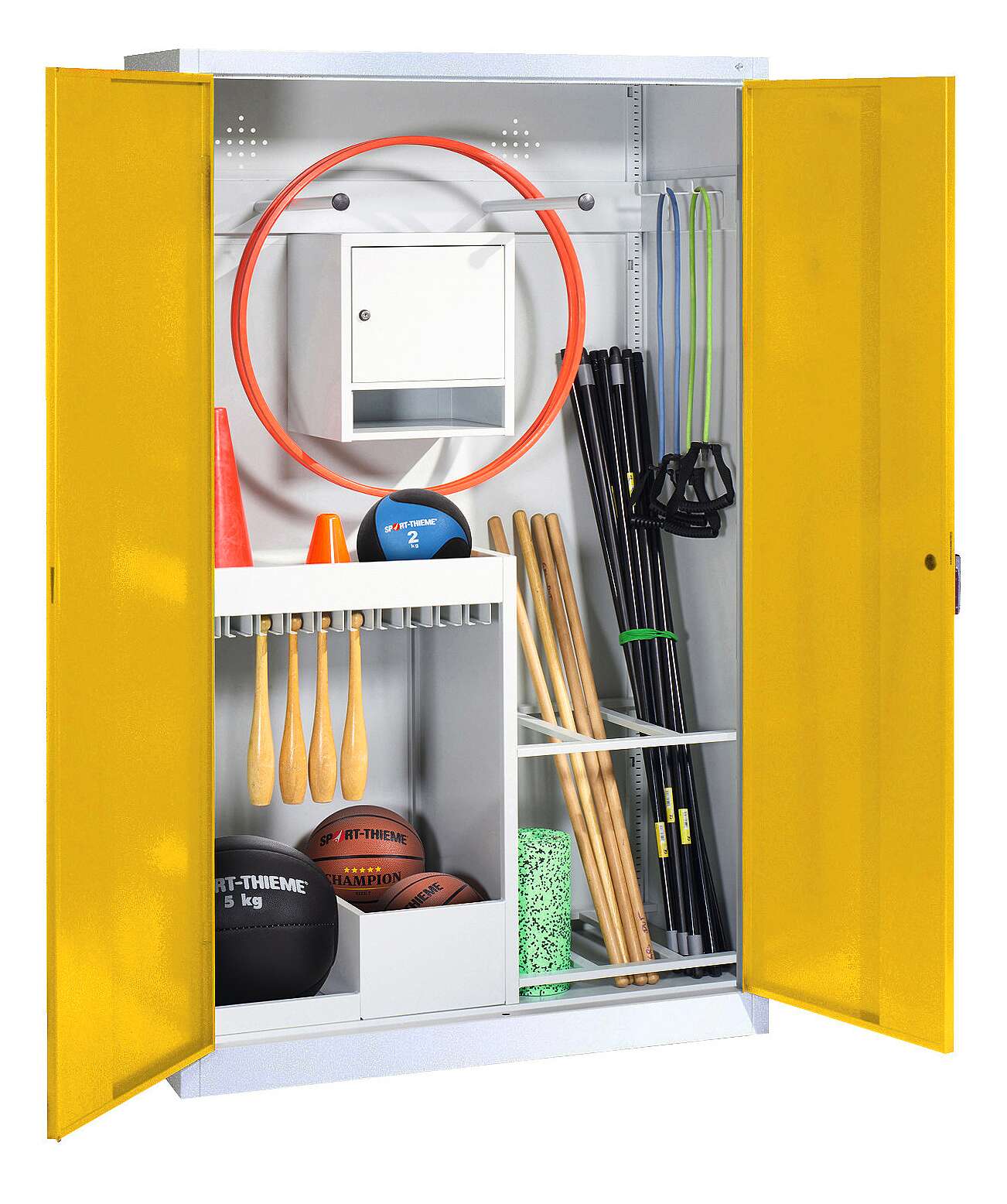 C+P Sportgeräteschrank mit Vollblech-Flügeltüren (Typ 1), HxBxT 195x120x50 cm, Ergo-Lock Muldengriff, Verkehrsgelb (RAL 1023), Lichtgrau (RAL 7035), Einzelschließung Unkategorisiert online kaufen C+P Sportgeräteschrank mit Vollblech-Flügeltüren (Typ 1), HxBxT 195x120x50 cm, Ergo-Lock Muldengriff, Verkehrsgelb (RAL 1023), Lichtgrau (RAL 7035), Einzelschließung Unkategorisiert online kaufen