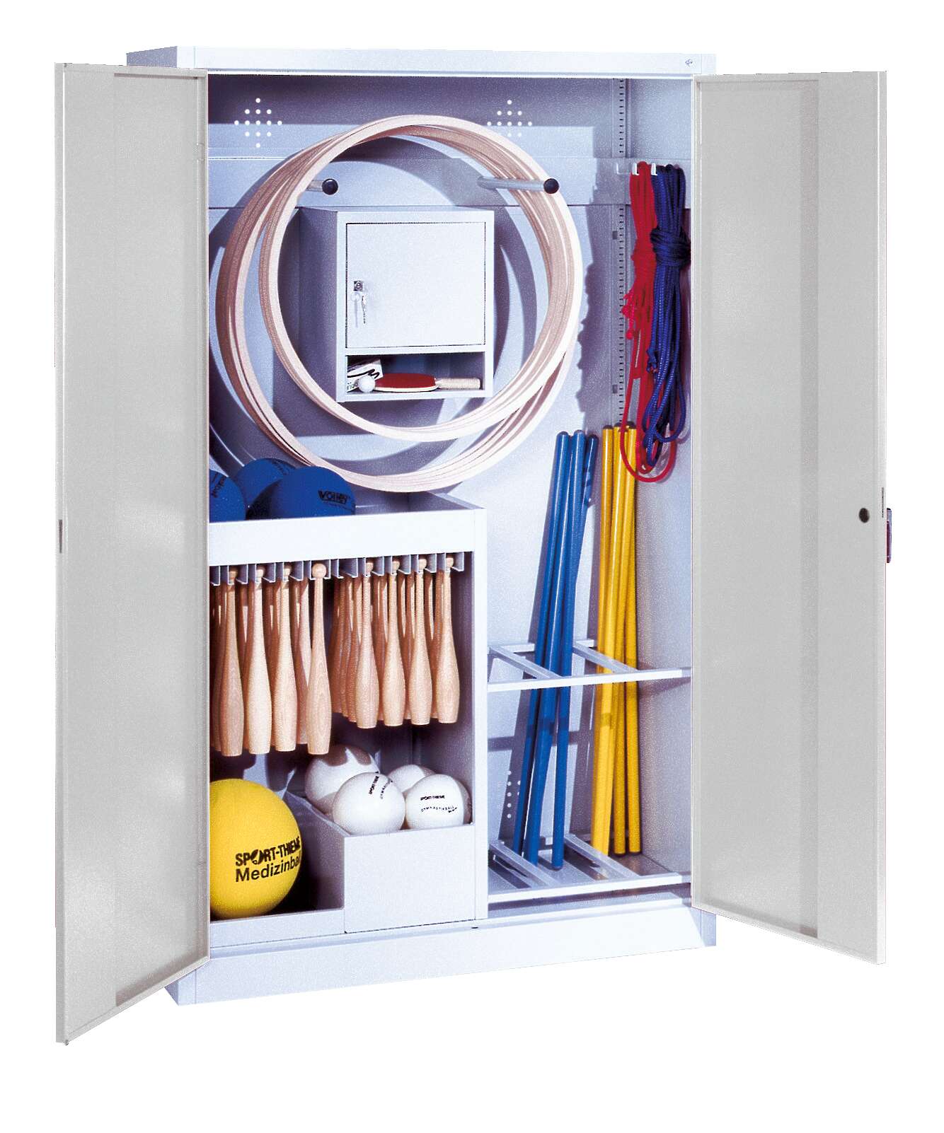 C+P Sportgeräteschrank mit Vollblech-Flügeltüren (Typ 1), HxBxT 195x120x50 cm, Klinkengriff, Gleichschließung Unkategorisiert online kaufen
