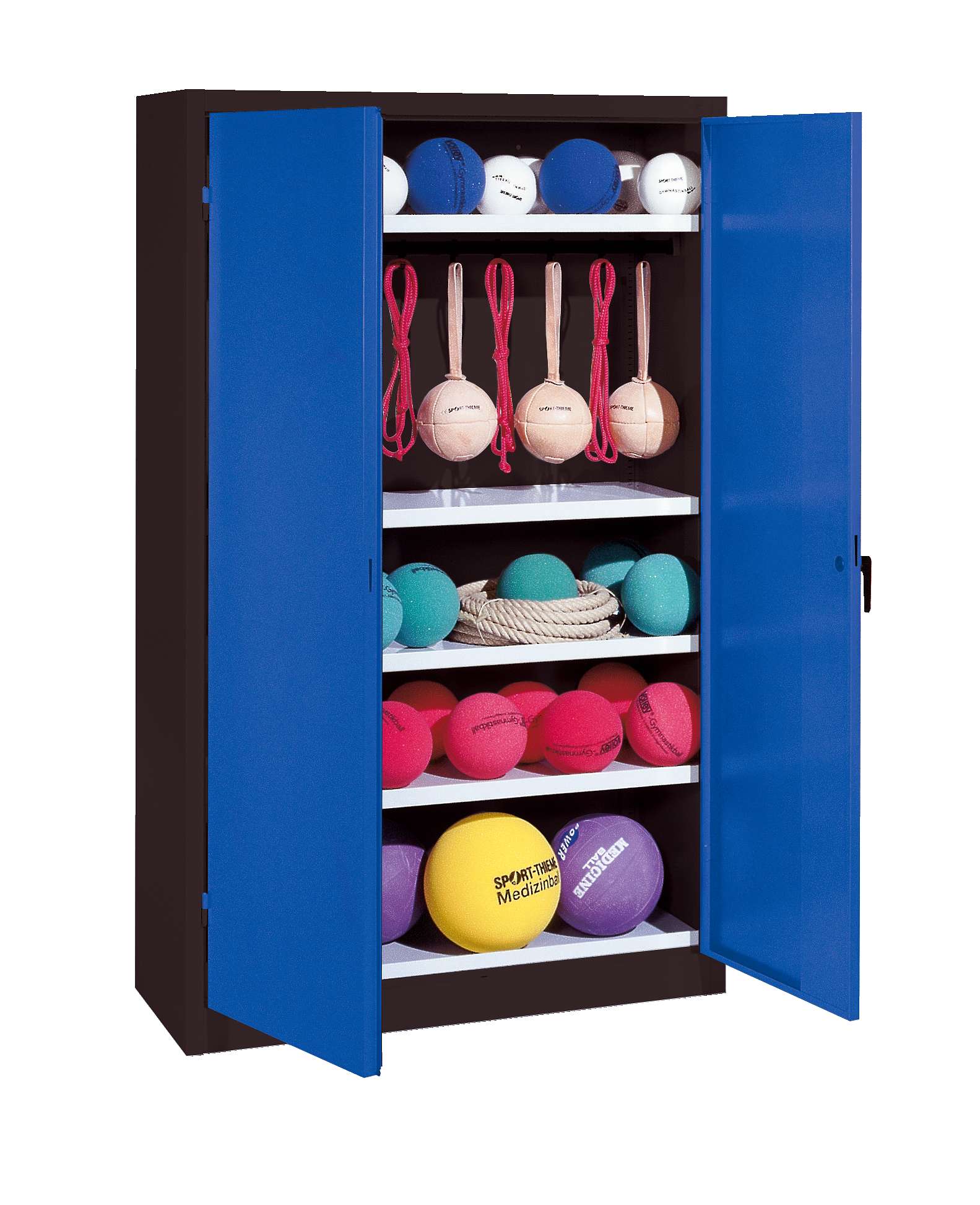 C+P Sportgeräteschrank mit Vollblech-Flügeltüren (Typ 2), HxBxT 195x120x50 cm, Enzianblau (RAL 5010), Ergo-Lock Muldengriff, Anthrazit (RAL 7021), Einzelschließung Unkategorisiert online kaufen C+P Sportgeräteschrank mit Vollblech-Flügeltüren (Typ 2), HxBxT 195x120x50 cm, Enzianblau (RAL 5010), Ergo-Lock Muldengriff, Anthrazit (RAL 7021), Einzelschließung Unkategorisiert online kaufen