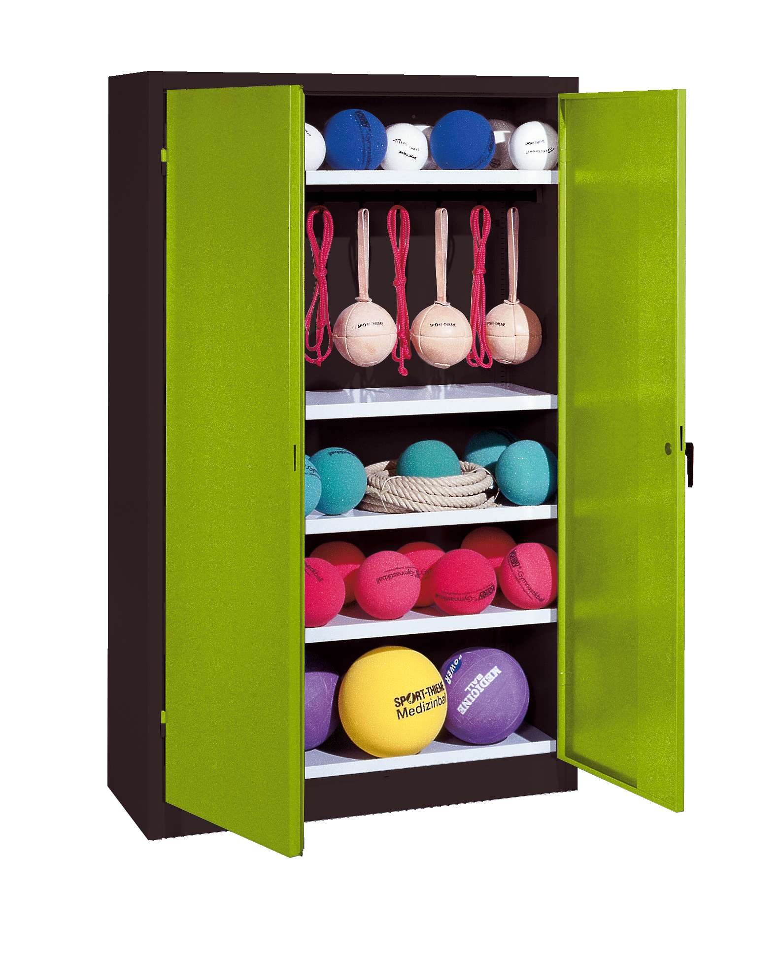C+P Sportgeräteschrank mit Vollblech-Flügeltüren (Typ 2), HxBxT 195x120x50 cm, Ergo-Lock Muldengriff, Clowngrün (RAL 110 80 60), Anthrazit (RAL 7021), Einzelschließung Unkategorisiert online kaufen C+P Sportgeräteschrank mit Vollblech-Flügeltüren (Typ 2), HxBxT 195x120x50 cm, Ergo-Lock Muldengriff, Clowngrün (RAL 110 80 60), Anthrazit (RAL 7021), Einzelschließung Unkategorisiert online kaufen