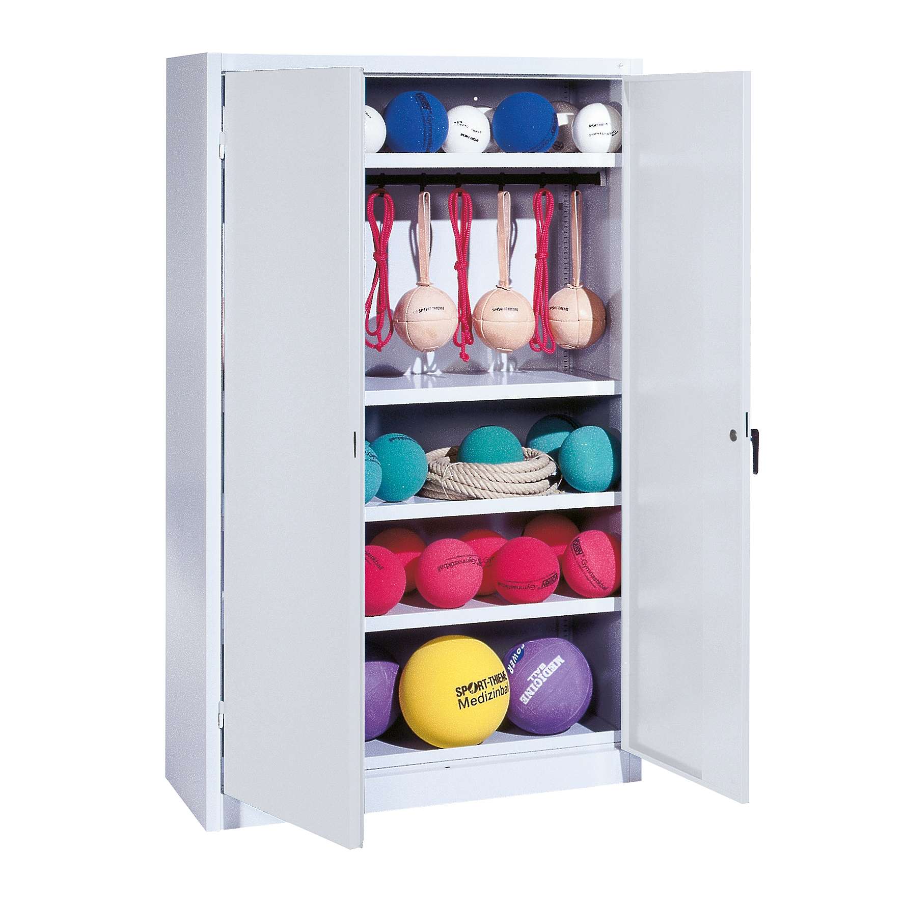 C+P Sportgeräteschrank mit Vollblech-Flügeltüren (Typ 2), HxBxT 195x120x50 cm, Ergo-Lock Muldengriff, Einzelschließung Unkategorisiert online kaufen