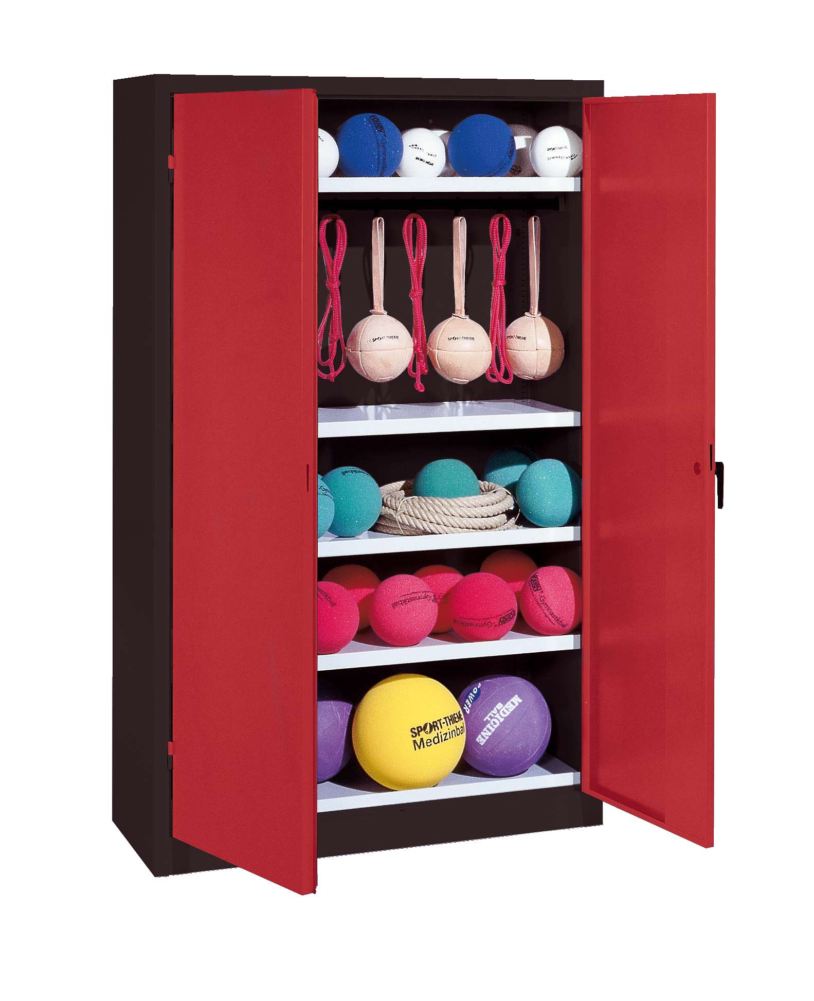 C+P Sportgeräteschrank mit Vollblech-Flügeltüren (Typ 2), HxBxT 195x120x50 cm, Ergo-Lock Muldengriff, Rubinrot (RAL 3003), Anthrazit (RAL 7021), Gleichschließung Unkategorisiert online kaufen C+P Sportgeräteschrank mit Vollblech-Flügeltüren (Typ 2), HxBxT 195x120x50 cm, Ergo-Lock Muldengriff, Rubinrot (RAL 3003), Anthrazit (RAL 7021), Gleichschließung Unkategorisiert online kaufen