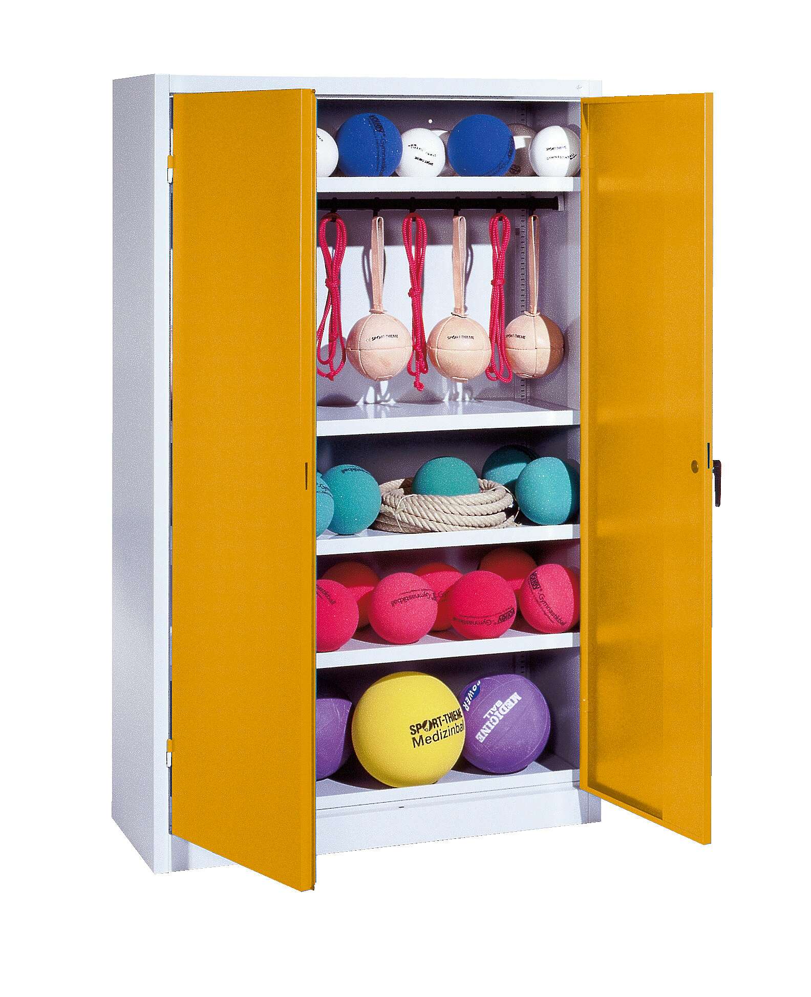 C+P Sportgeräteschrank mit Vollblech-Flügeltüren (Typ 2), HxBxT 195x120x50 cm, Goldgelb (RAL 1004), Gleichschließung Unkategorisiert online kaufen C+P Sportgeräteschrank mit Vollblech-Flügeltüren (Typ 2), HxBxT 195x120x50 cm, Goldgelb (RAL 1004), Gleichschließung Unkategorisiert online kaufen