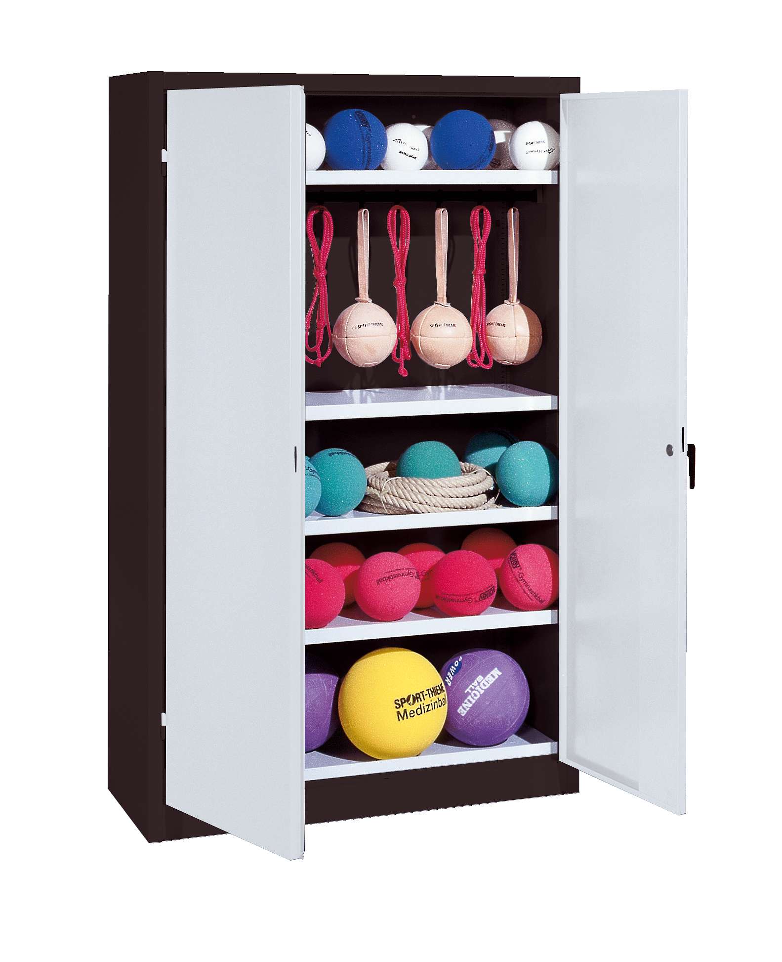 C+P Sportgeräteschrank mit Vollblech-Flügeltüren (Typ 2), HxBxT 195x120x50 cm, Lichtgrau (RAL 7035), Ergo-Lock Muldengriff, Anthrazit (RAL 7021), Einzelschließung Unkategorisiert online kaufen C+P Sportgeräteschrank mit Vollblech-Flügeltüren (Typ 2), HxBxT 195x120x50 cm, Lichtgrau (RAL 7035), Ergo-Lock Muldengriff, Anthrazit (RAL 7021), Einzelschließung Unkategorisiert online kaufen