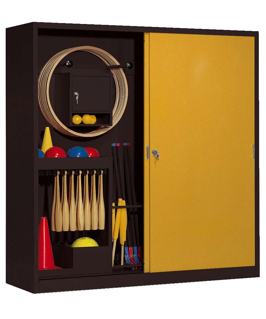 C+P Sportgeräteschrank mit Vollblech-Schiebetüren (Typ 5), HxBxT 195x190x60 cm, Goldgelb (RAL 1004), Anthrazit (RAL 7021), Gleichschließung Unkategorisiert online kaufen C+P Sportgeräteschrank mit Vollblech-Schiebetüren (Typ 5), HxBxT 195x190x60 cm, Goldgelb (RAL 1004), Anthrazit (RAL 7021), Gleichschließung Unkategorisiert online kaufen